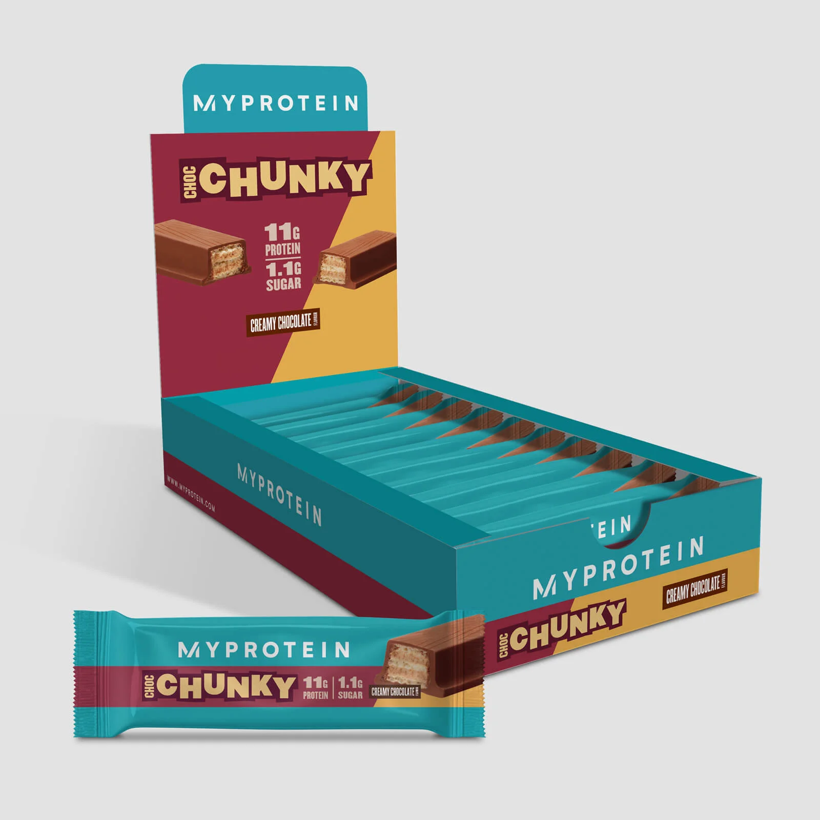 Protein Choc Chunky - 10 x 48.7g - Σοκολάτα Εικόνα 1