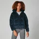 Μπουφάν Cropped Velour Puffer - Ναυτικό Μπλε