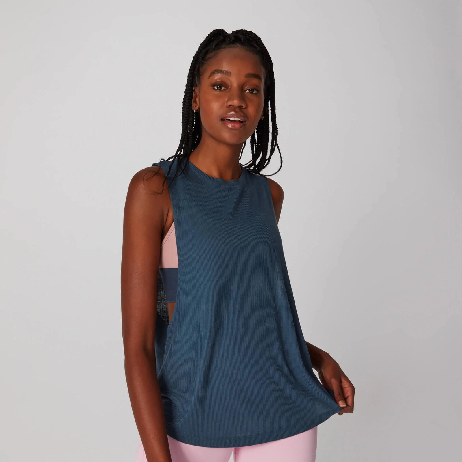 MP Women's Rib Drop Armhole Vest - Dark Indigo - XS Εικόνα 1