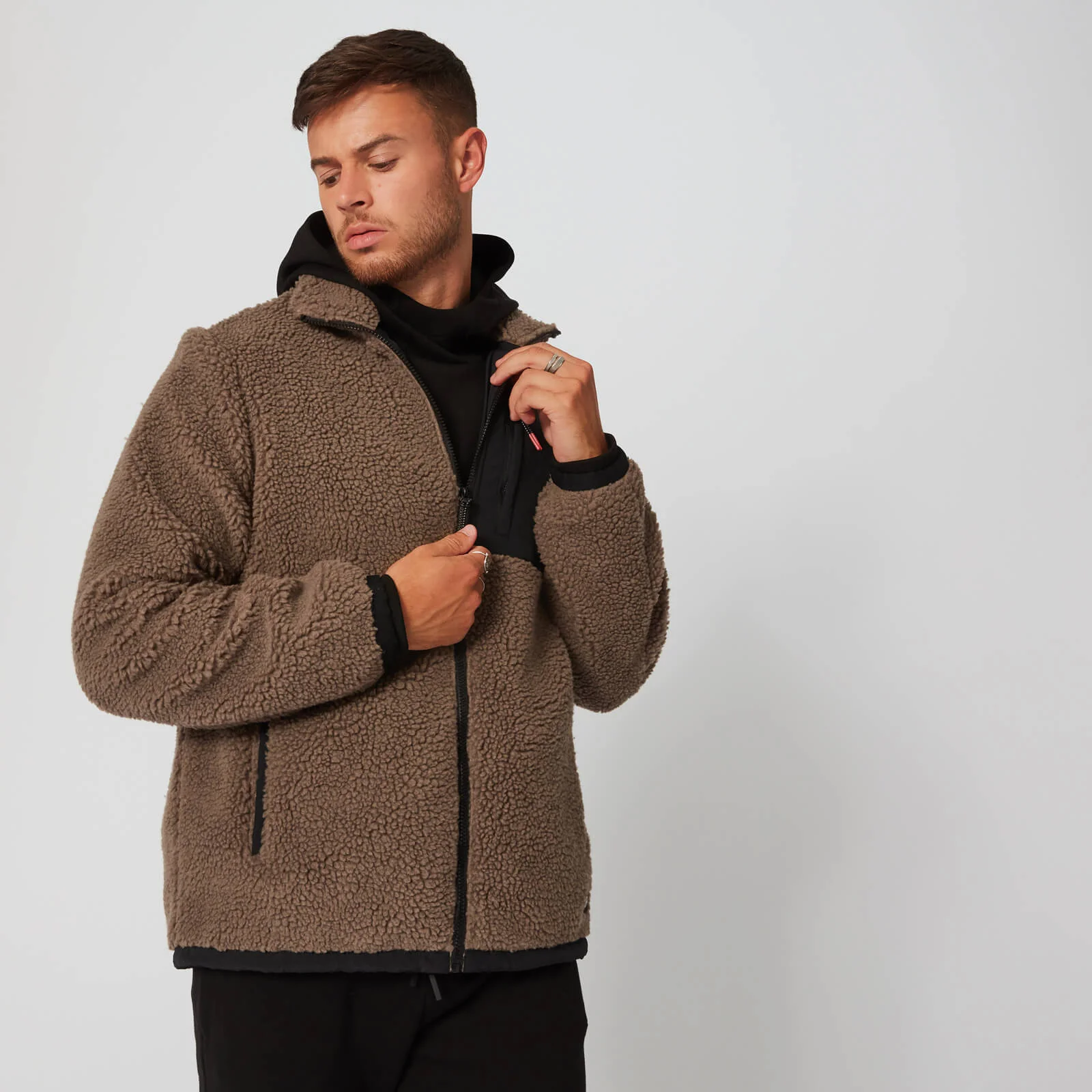 Borg Zip-Through - Καφέ - XS Εικόνα 1