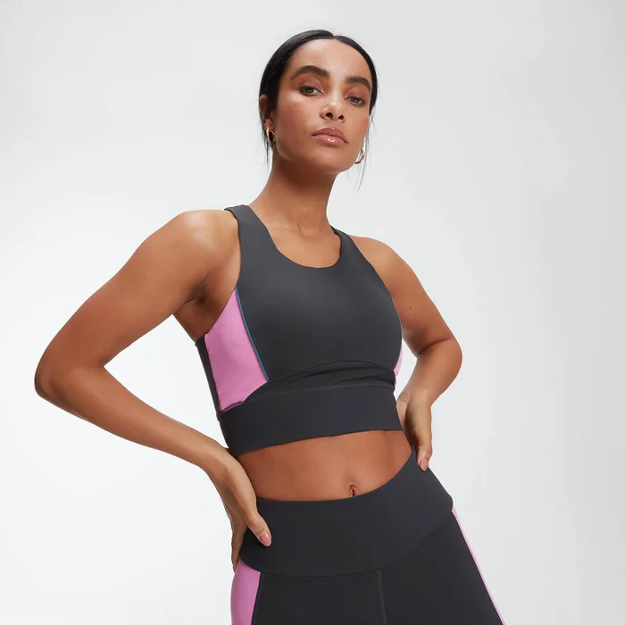 Power Longline Crop Top - Μαύρο