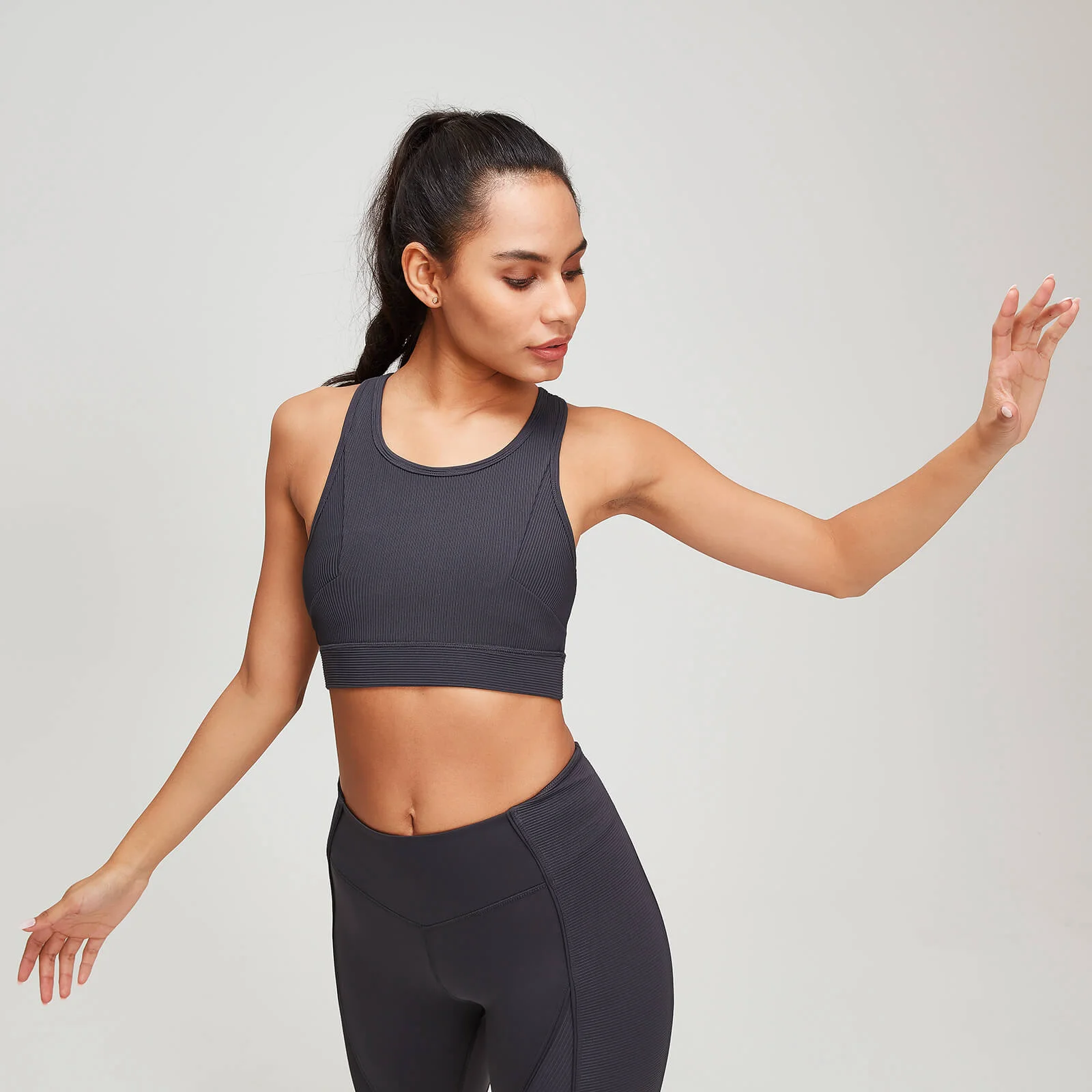 Γυναικείο Αθλητικό Μπουστάκι MP Textured - Γκρι - XS Εικόνα 1