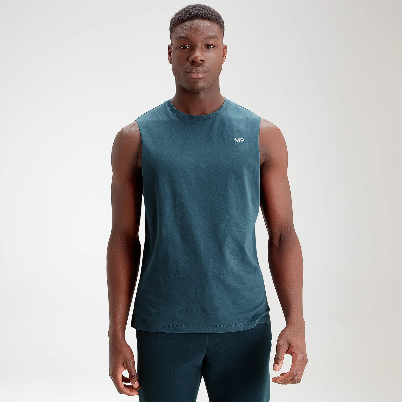 MP Men's Essentials Drop Armhole Tank - Deep Sea Blue - XXS Εικόνα 1