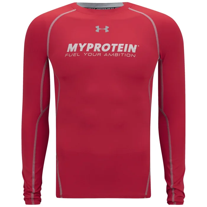 Ανδρική Μακρυμάνικη Μπλούζα Συμπίεσης HeatGear Under Armour – Κόκκινη