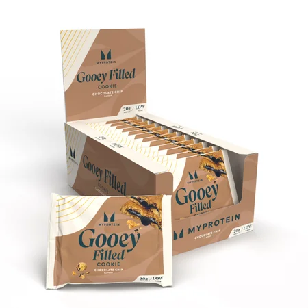 Ψημένο μπισκότο πρωτεΐνης - 12 x 75g - Chocolate Chip (Gooey Filled)