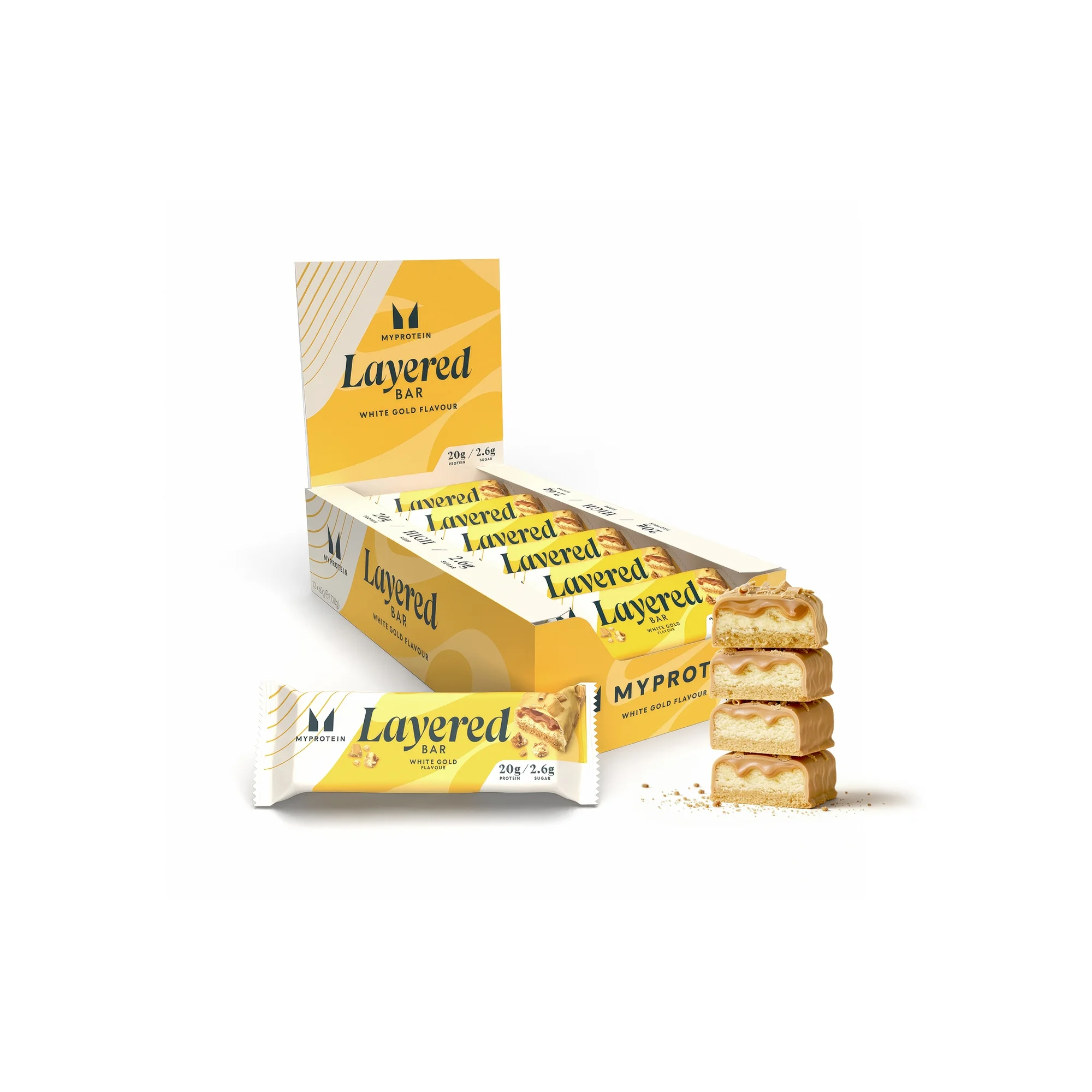 Πρωτεϊνική Μπάρα 6 Στρώσεων - 12 x 60g - White Gold Εικόνα 1