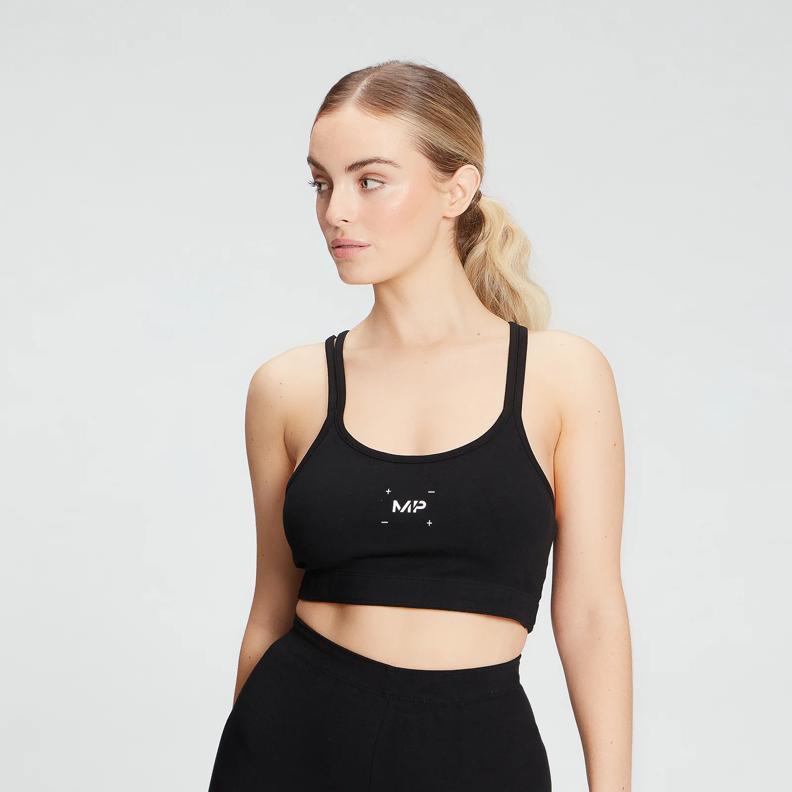 MP Women's Central Graphic Bra - Black - XXS Εικόνα 1
