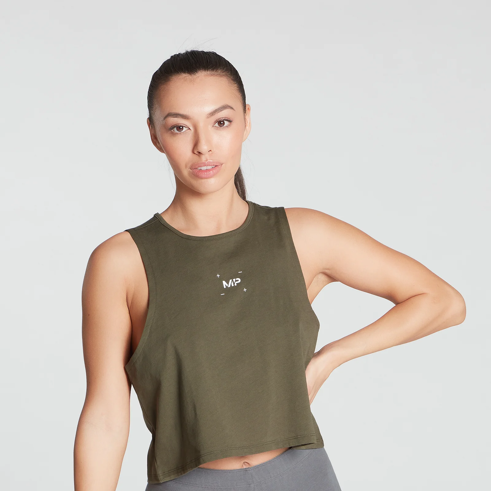 MP Women's Central Graphic Reach Vest - Dark Olive - XXS Εικόνα 1