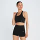 MP Women's Shape Seamless Cross Strap Sports Bra - Μαύρο