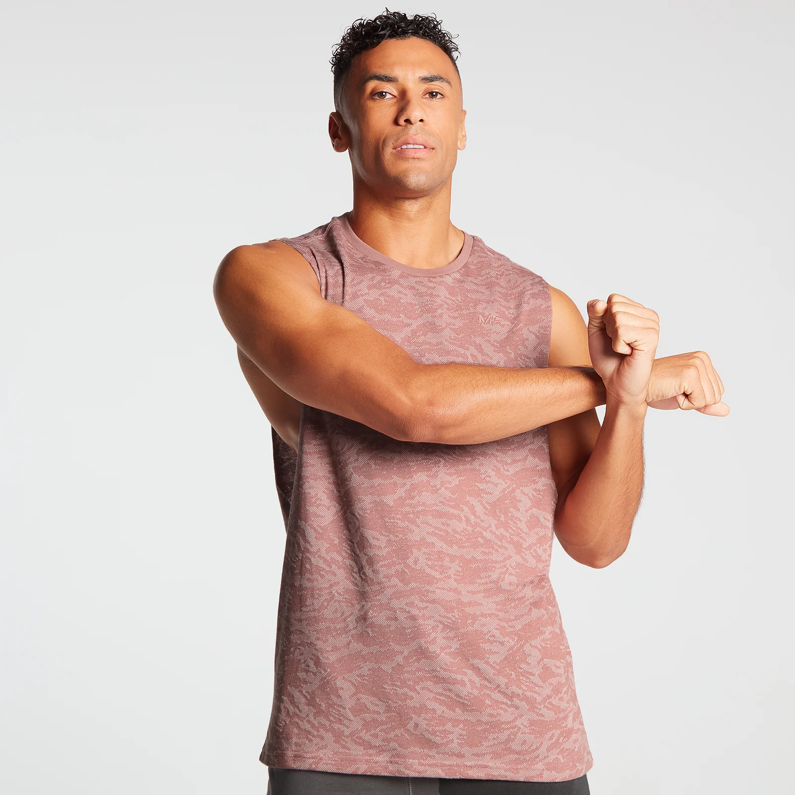 MP Ανδρικό προπονητικό μπλουζάκι Camo - Dust Pink - XXS Εικόνα 1