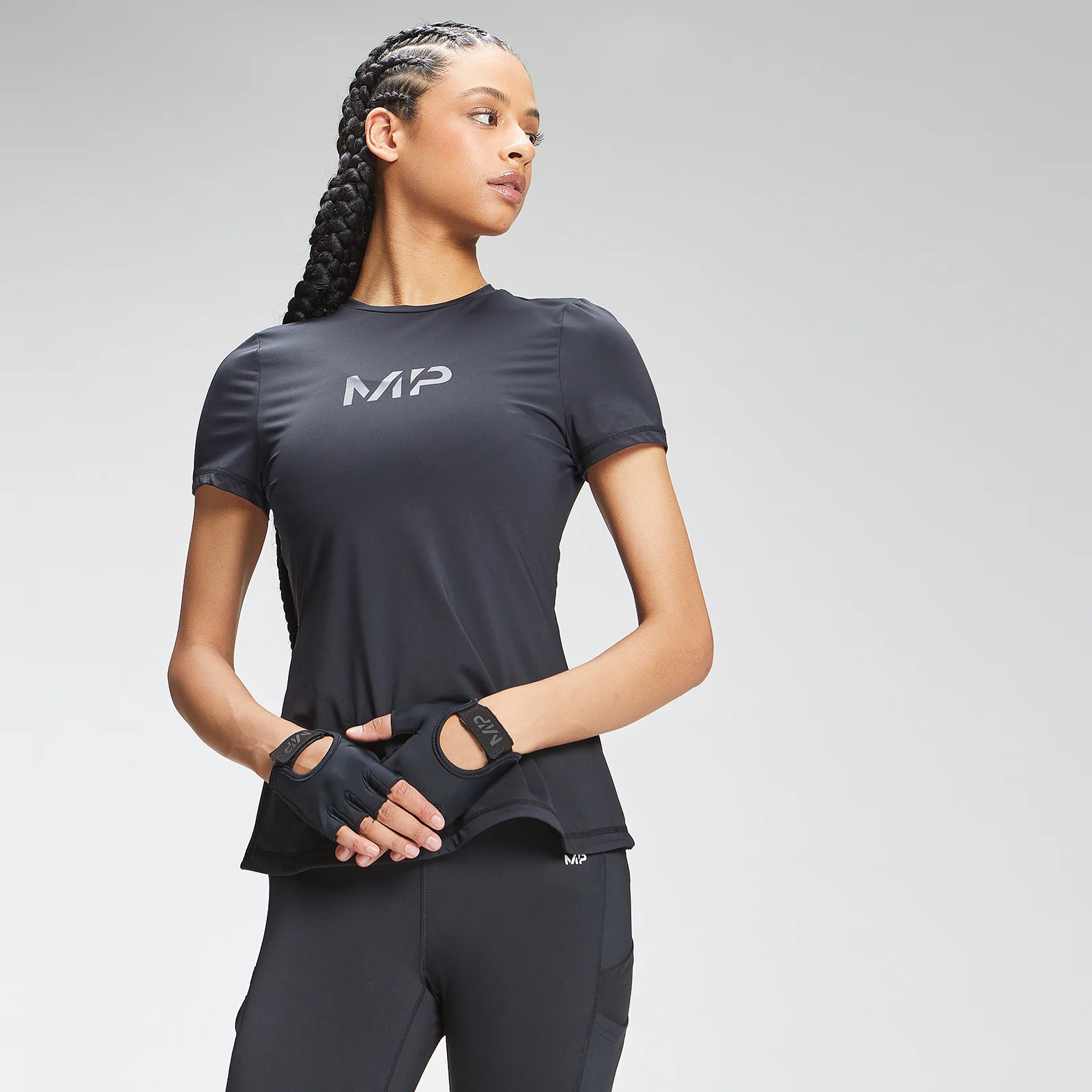 MP Women's Tempo Short Sleeve Top - Black - XXS Εικόνα 1