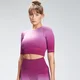 MP Women's Velocity Seamless Crop Top - Βαθύ ροζ