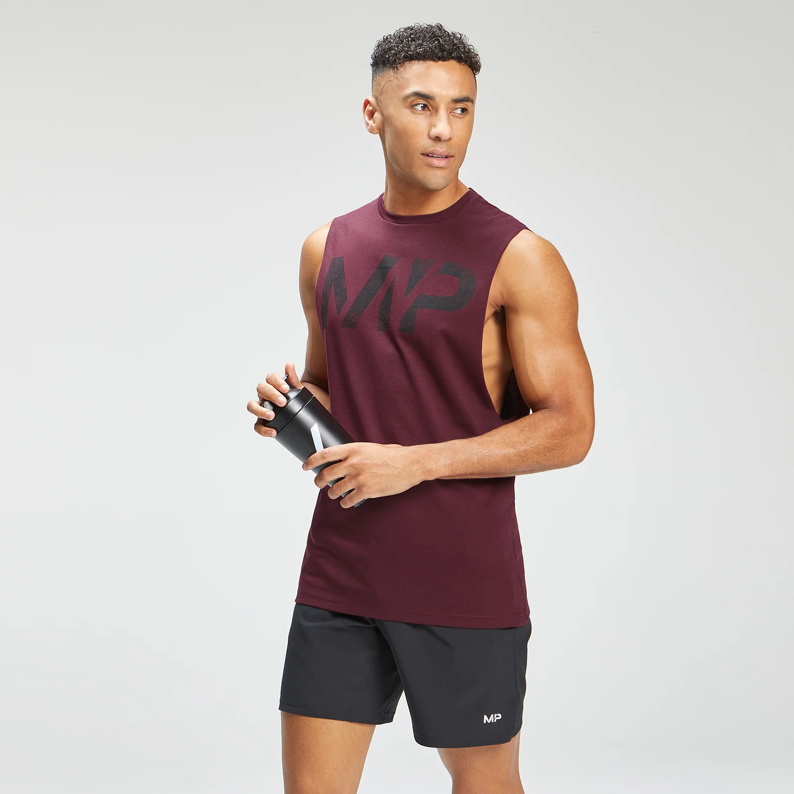 MP Men's Adapt Grit Graphic Drop Armhole Tank - Merlot Marl - XXS Εικόνα 1