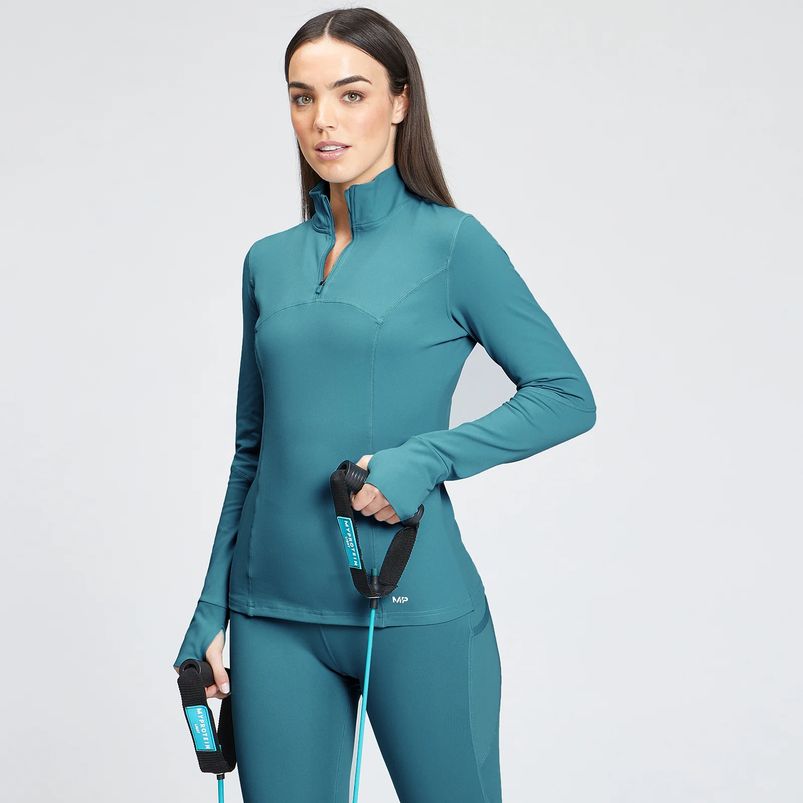MP Women's Power 1/4 Zip Top - Ocean Blue - XXS Εικόνα 1