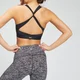MP Women's Power Cross Back Sports Bra - Μαύρο Space Dye