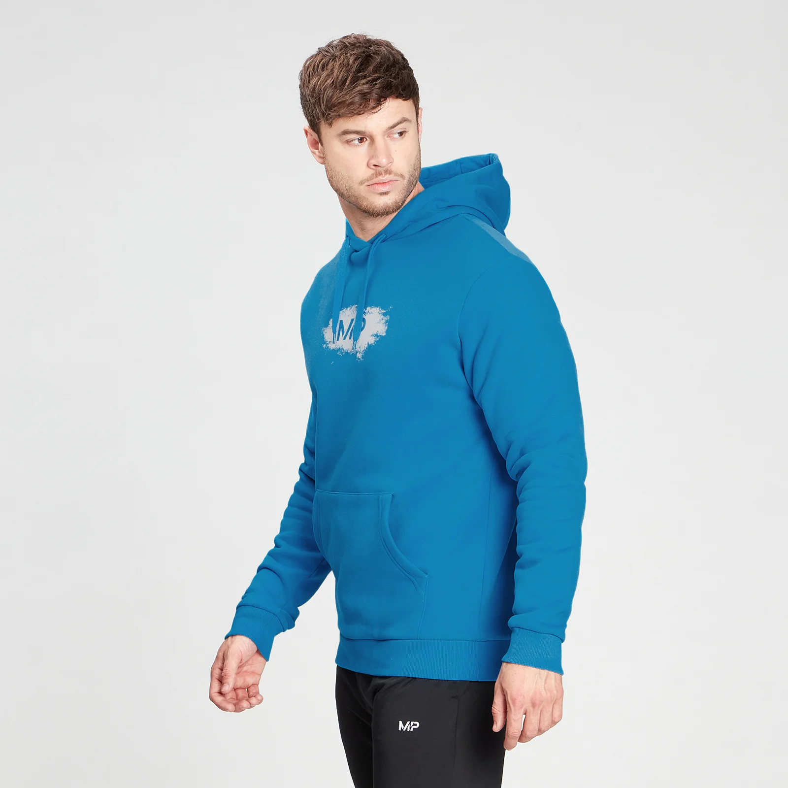 MP Men's Chalk Graphic Hoodie - Aqua - XXS Εικόνα 1