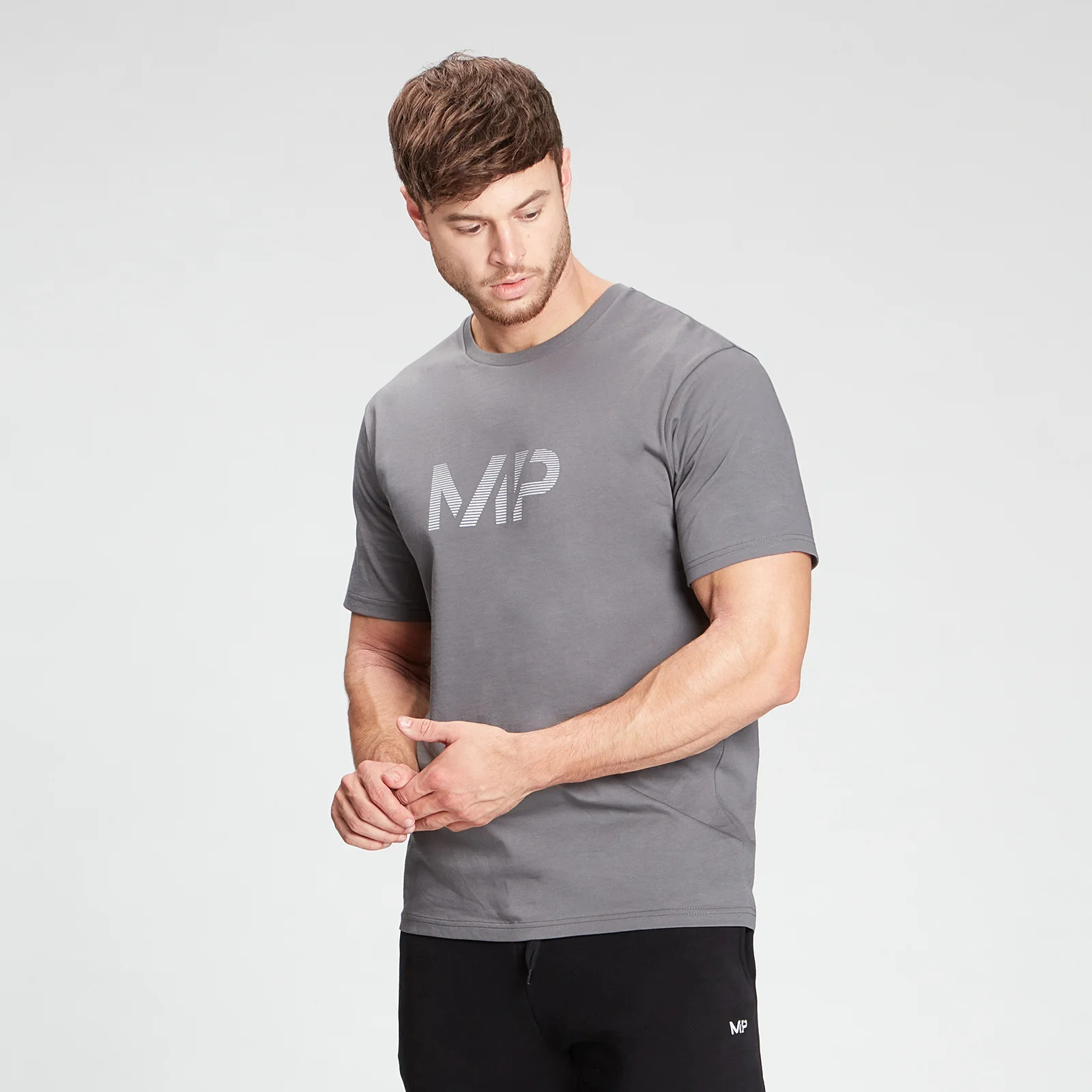 MP Men's Gradient Line Graphic Short Sleeve T-Shirt - Carbon - XXS Εικόνα 1