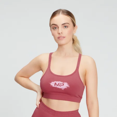 MP Γυναικείο αθλητικό σουτιέν Chalk Graphic - Berry Pink