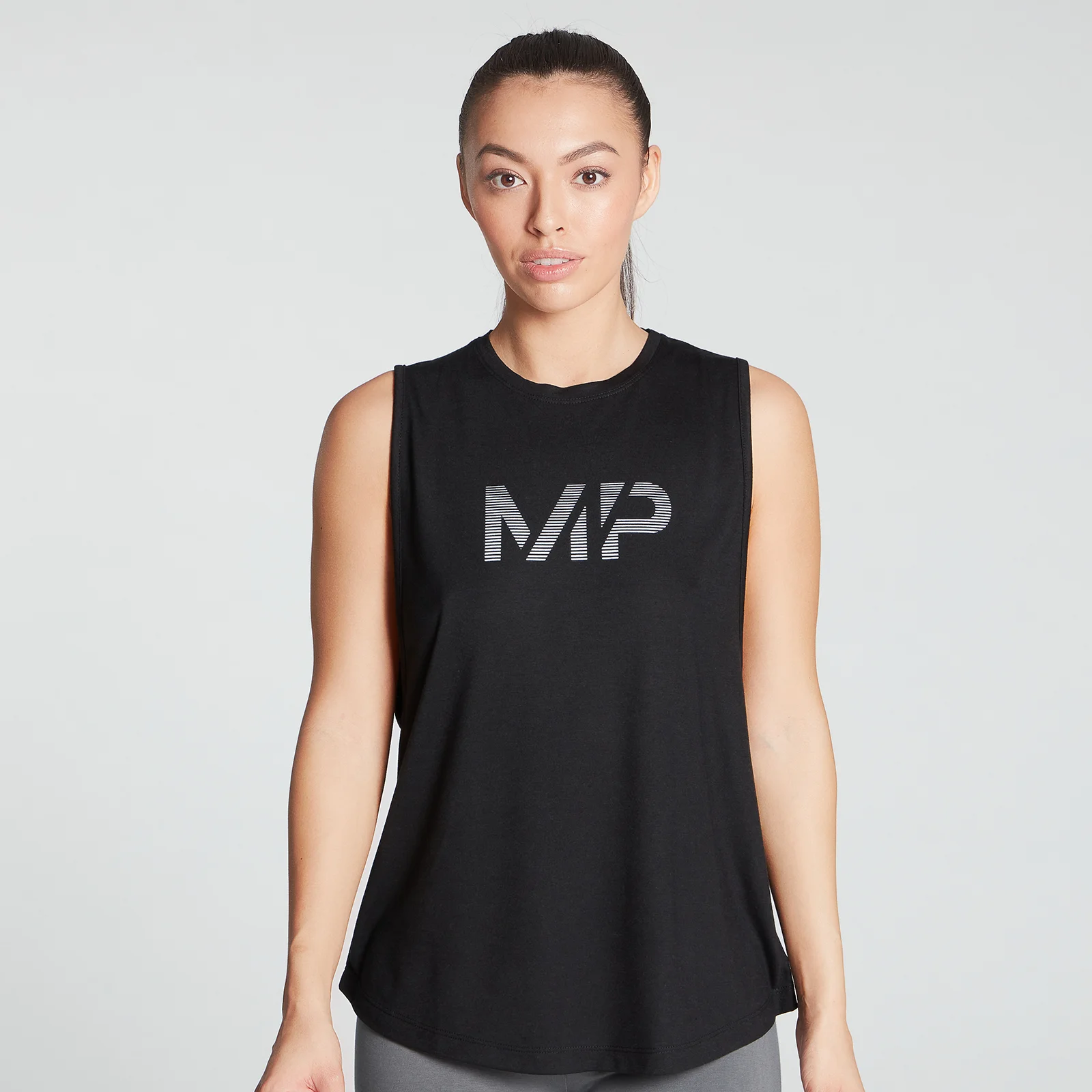 MP Women's Gradient Line Graphic Drop Armhole Vest - Black - XXS Εικόνα 1
