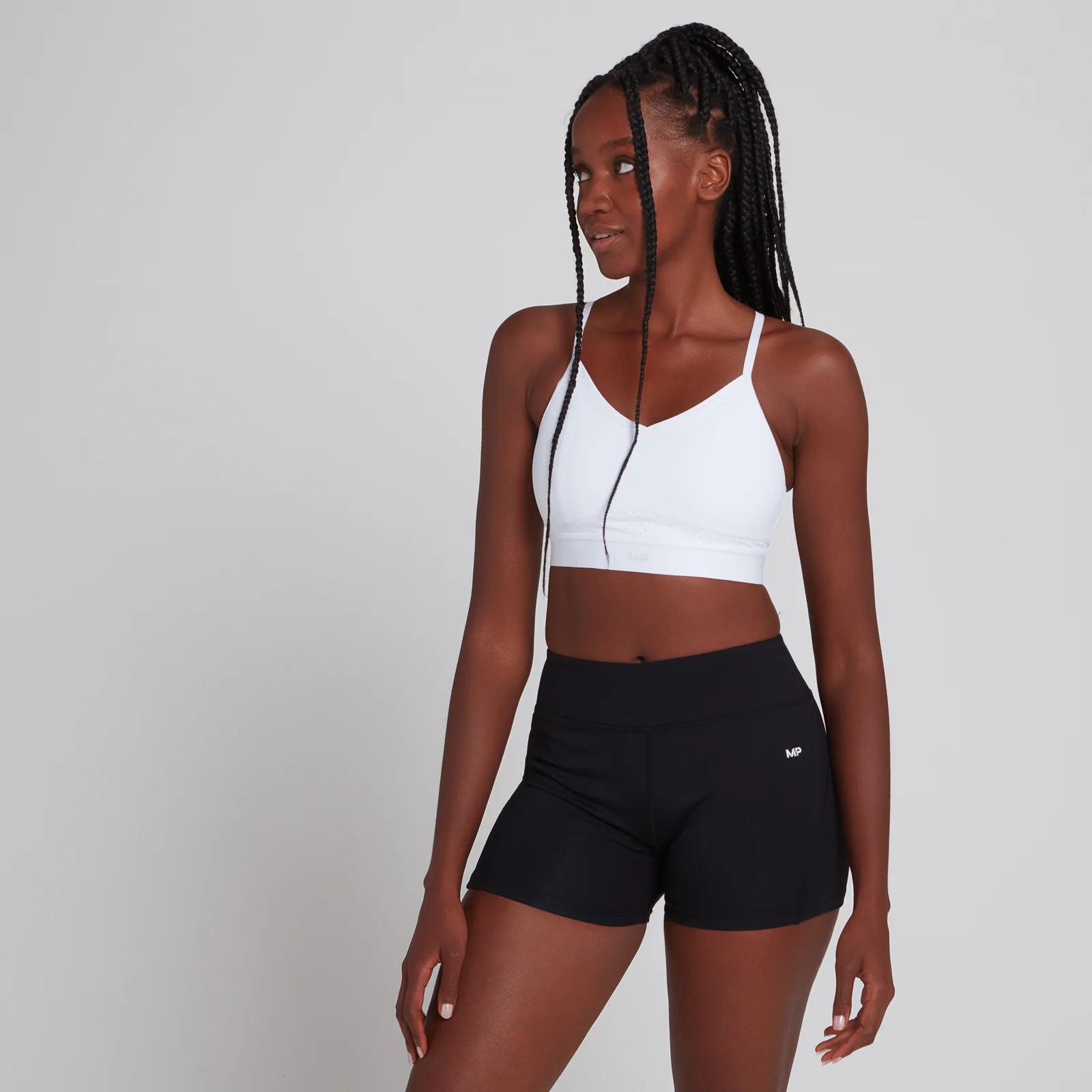 MP Women's Power Ultra Strappy Sports Bra - White - XXS Εικόνα 1