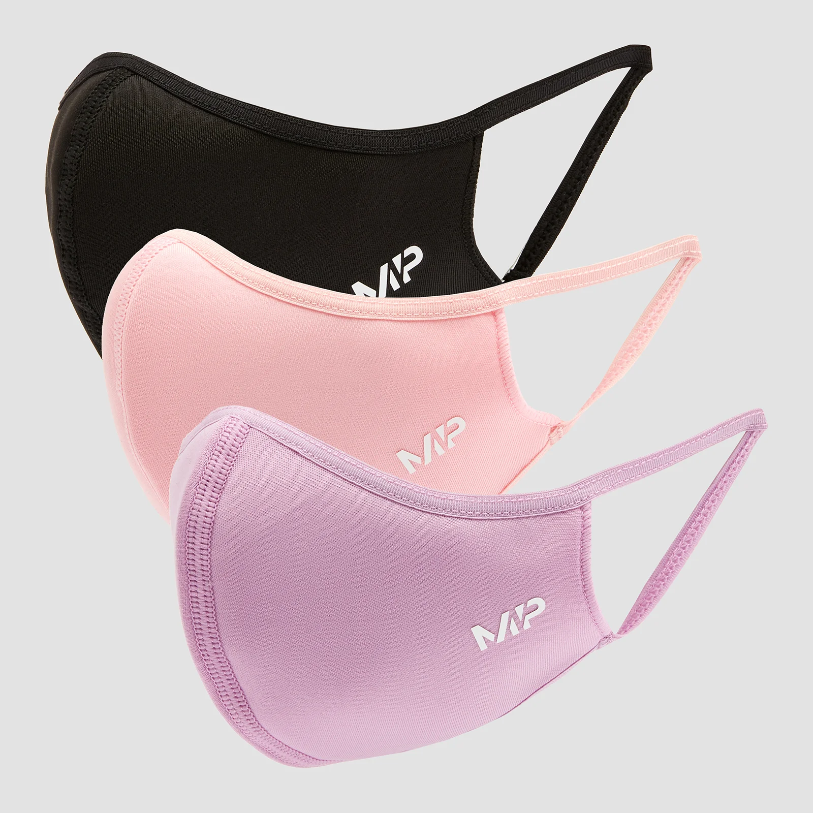 Μάσκα MP Curve (Σετ των 3) - Μαύρο/Geranium Pink/Λιλά - S/M Εικόνα 1