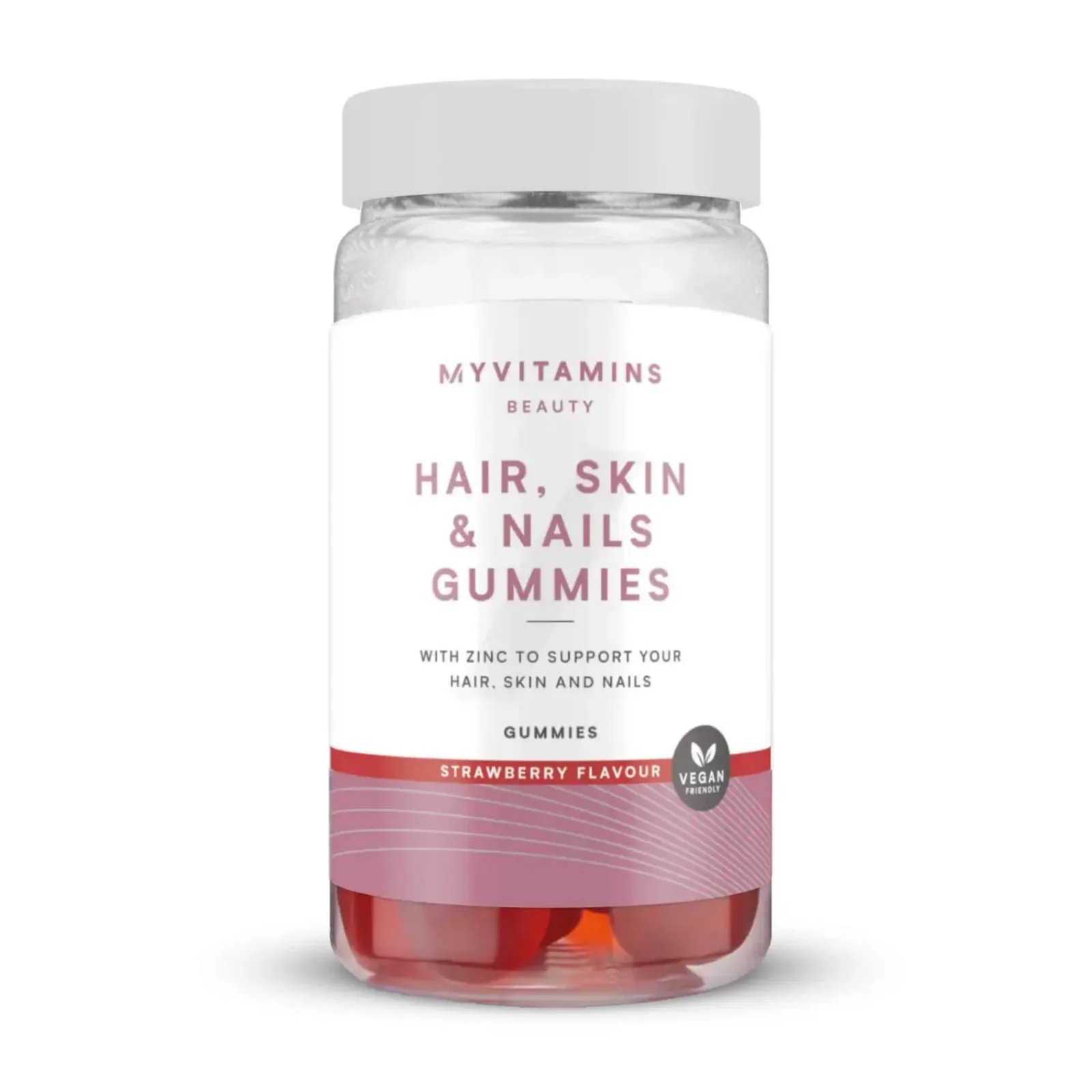 Vegan Hair, Skin & Nails Gummies - 60gummies - Φράουλα Εικόνα 1