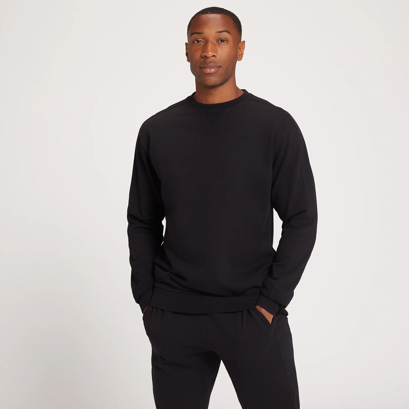 Ανδρικό Φούτερ Προπόνησης Crew Neck MP Dynamic - Ξεβαμμένο μαύρο - XXS Εικόνα 1