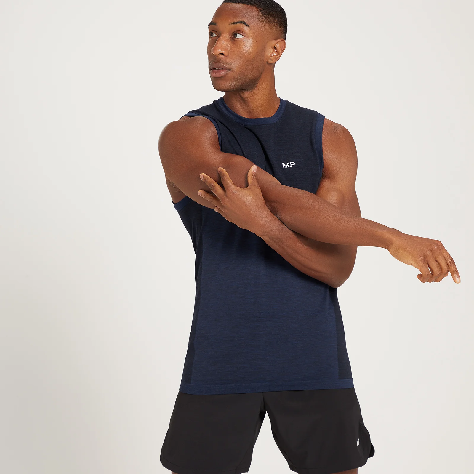 Ανδρικό Tank Top Χωρίς Ραφές MP - Deep Blue Marl - XS Εικόνα 1