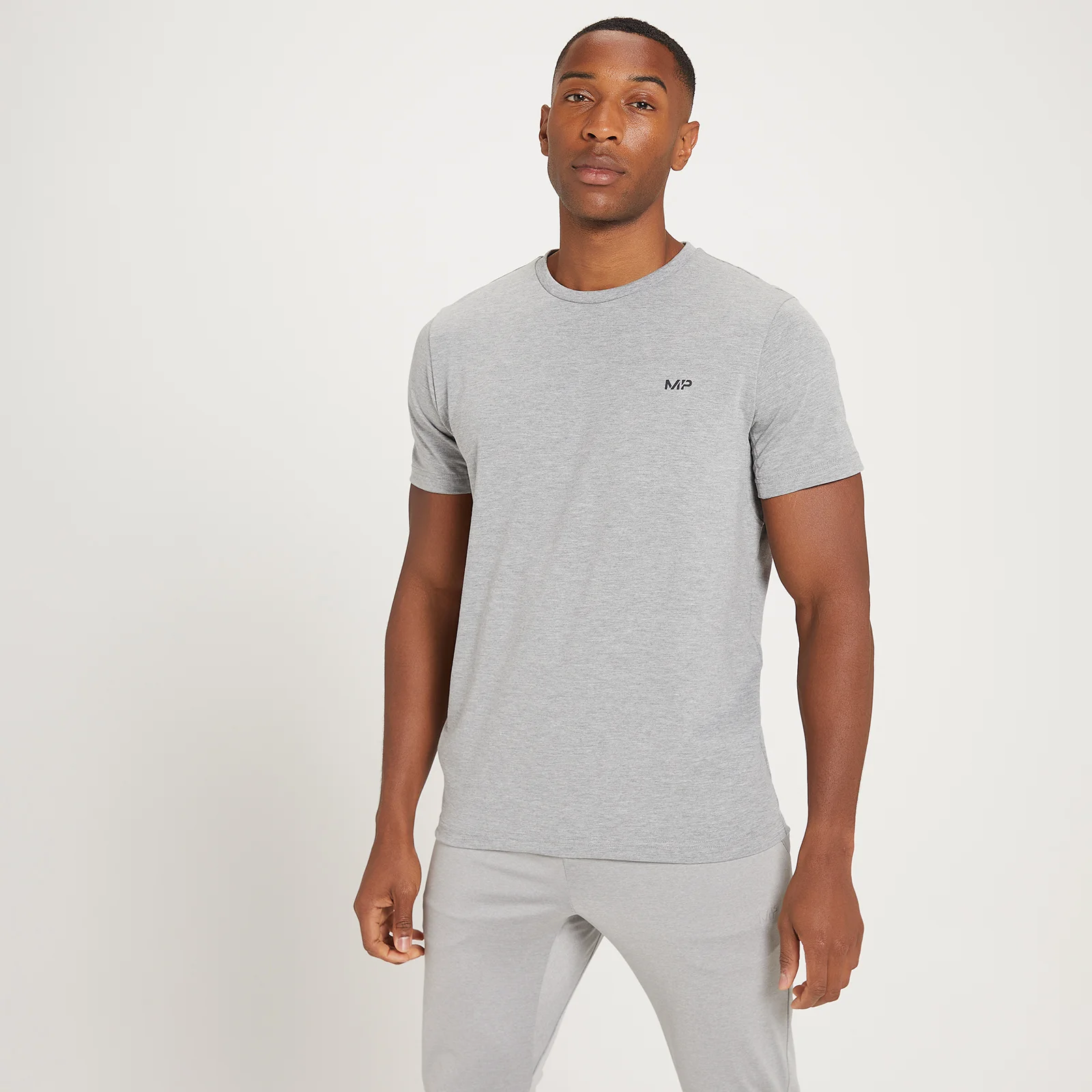Ανδρικό Κοντομάνικο Μπλουζάκι MP Adapt Drirelease Grit Print - Storm Grey Marl - XXS Εικόνα 1