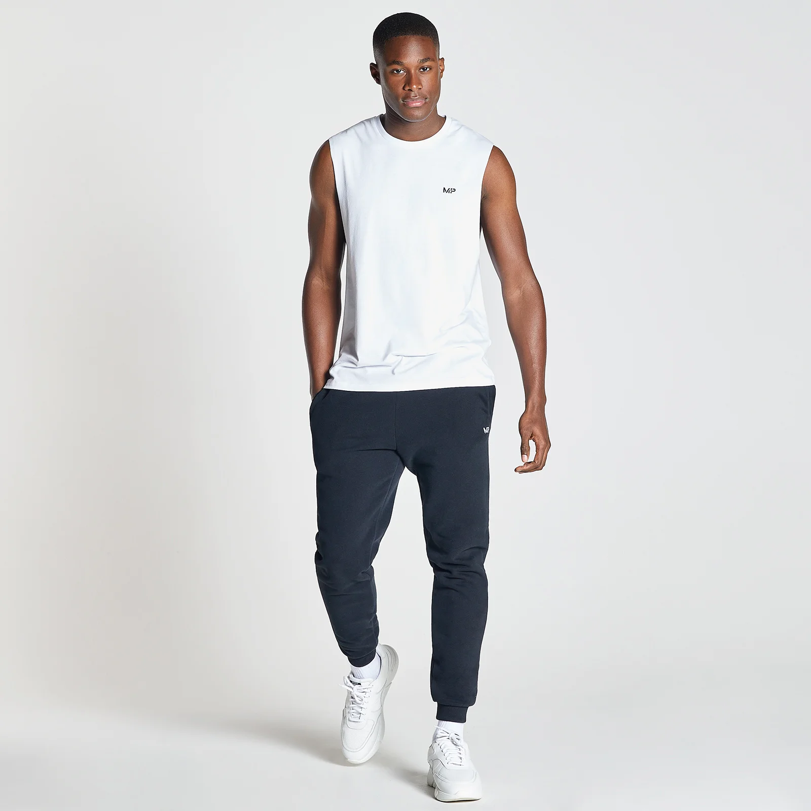 MP Men's Essentials Drirelease Drop Armhole Tank Top - Λευκό - XXS Εικόνα 1