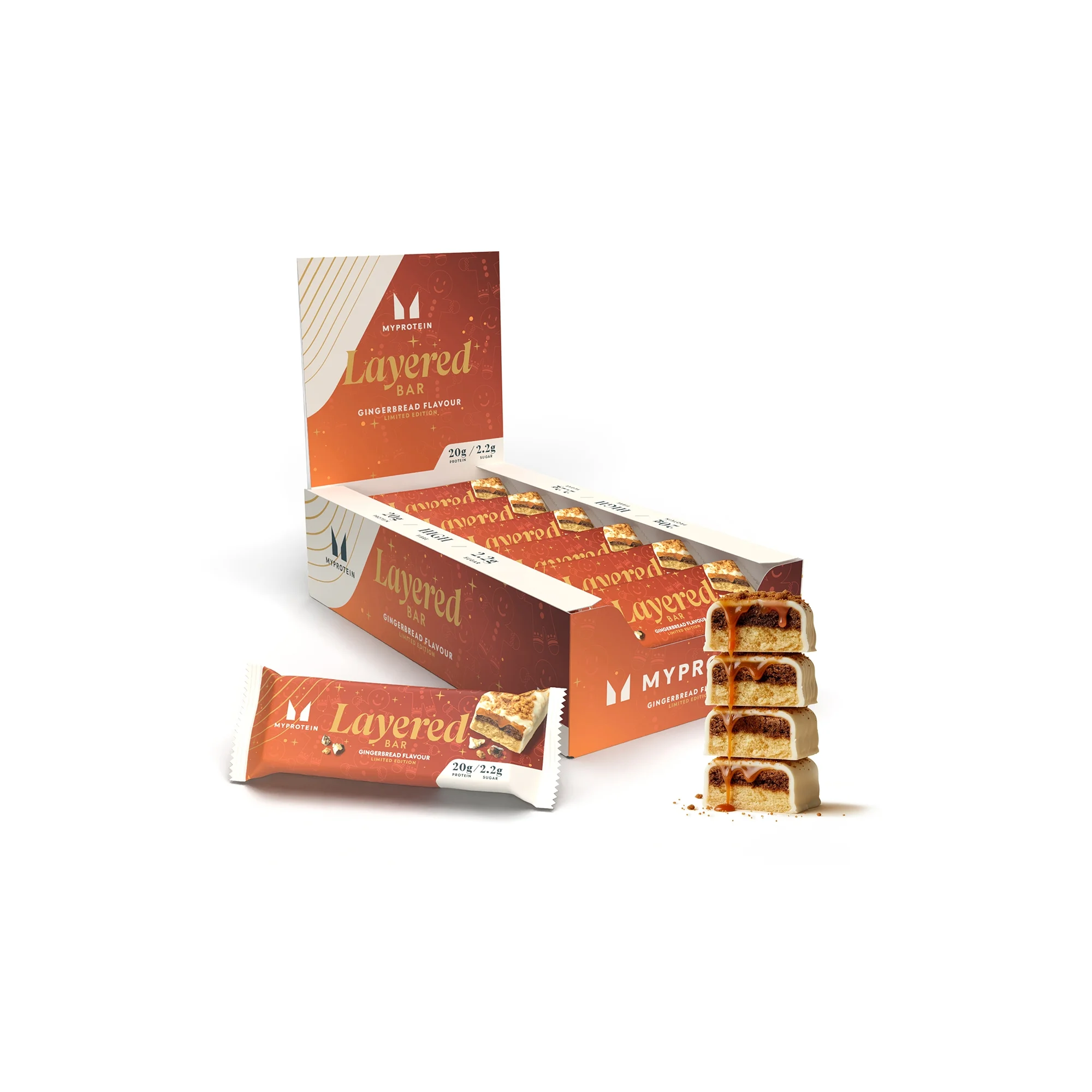 Layered Bar — Gingerbread - 60g X 12servings - Gingerbread - Limited Edition Εικόνα 1