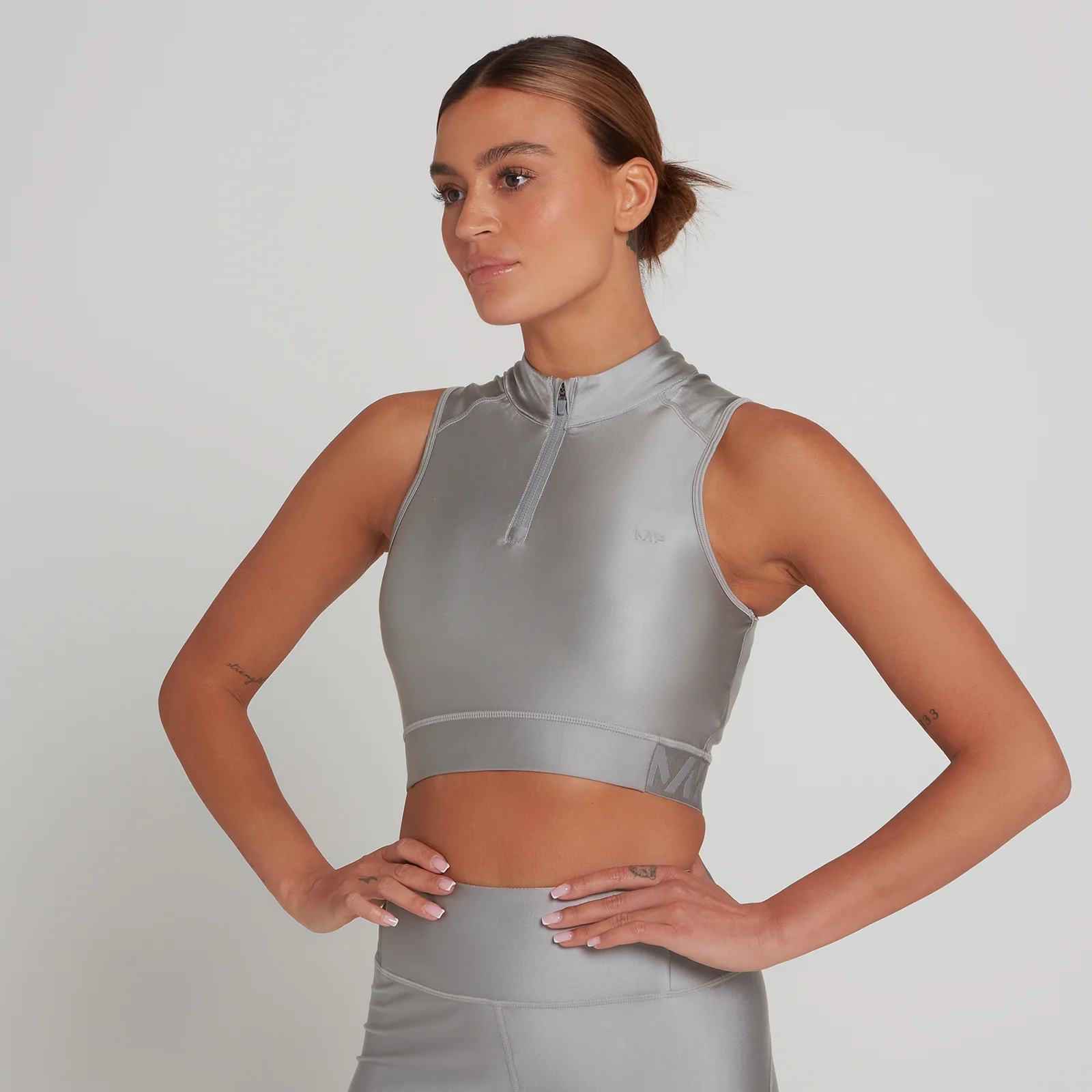 Γυναικείο Κοντό Tank Top MP Engage Limited Edition Με Φερμουάρ 1/4 - Storm - XXS Εικόνα 1