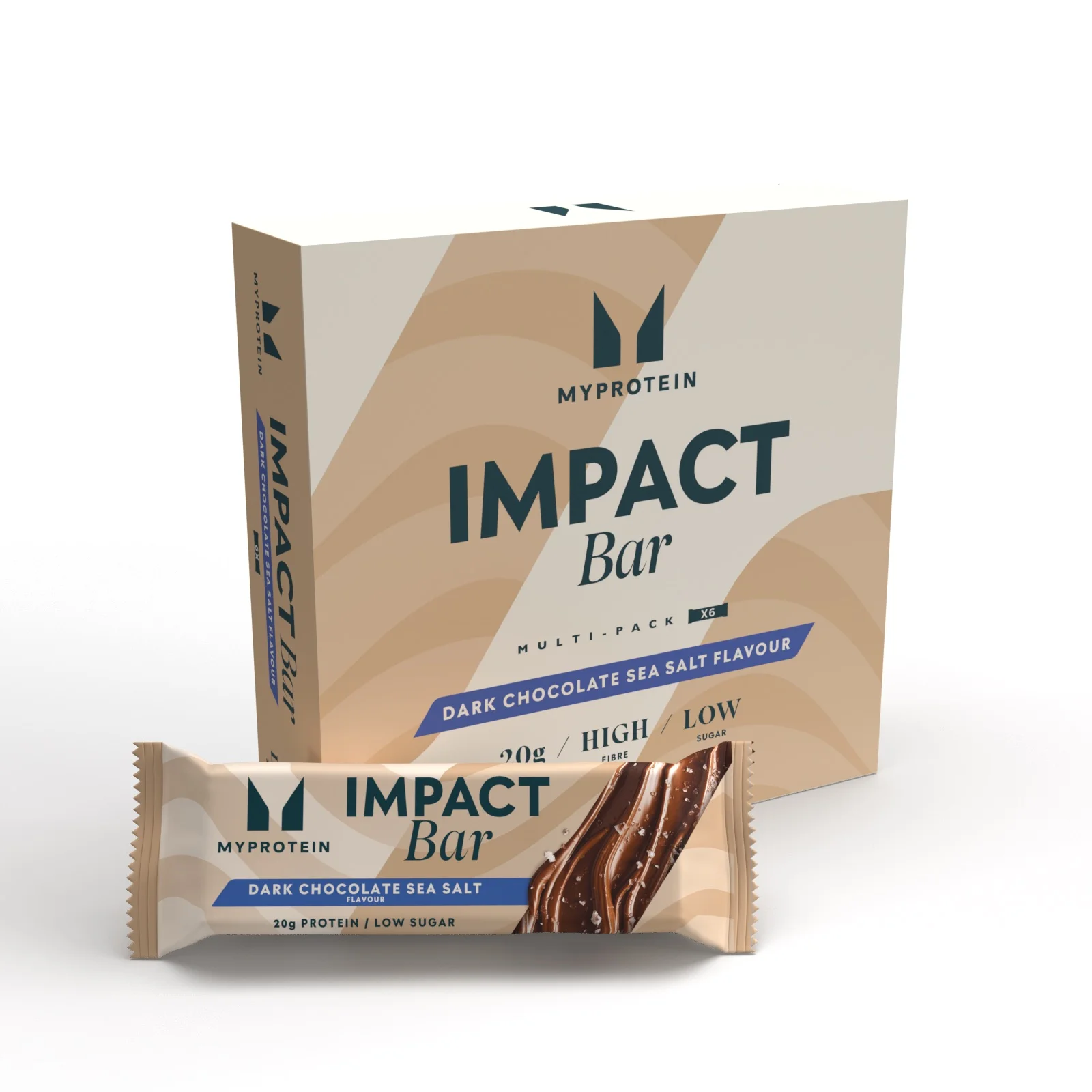 Impact Protein Bar - 6 x 64g - Μαύρη Σοκολάτα & Θαλασσινό Αλάτι Εικόνα 1