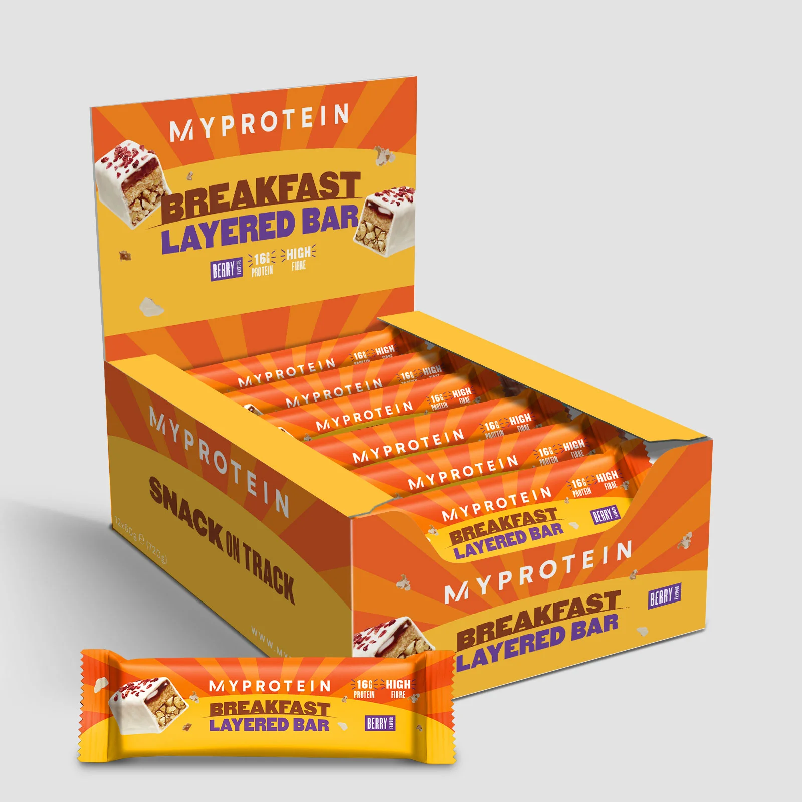 Breakfast Layered Bar - 12x60g - μούρο Εικόνα 1