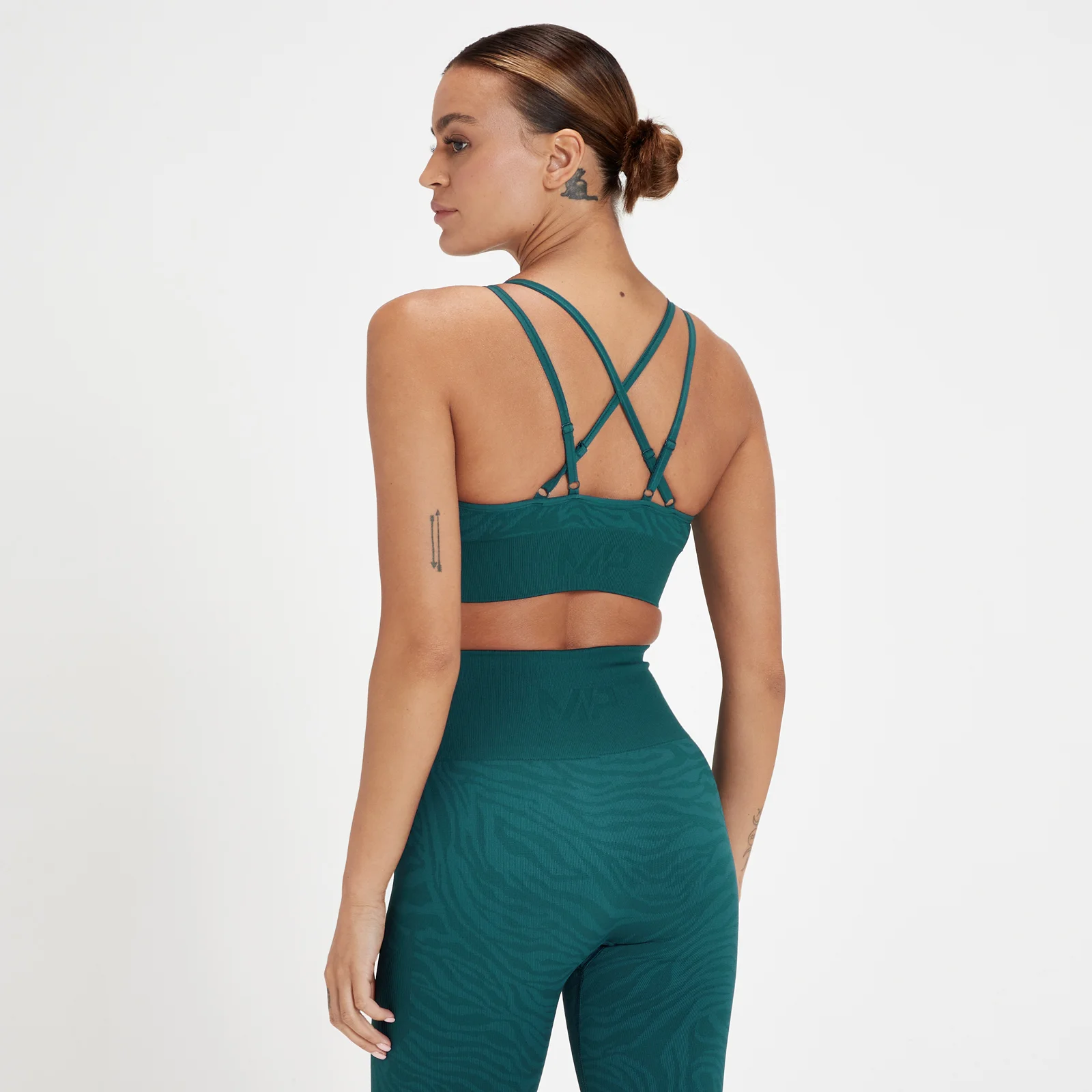 Γυναικείο Αθλητικό Σουτιέν MP Tempo Χωρίς Ραφές - Deep Marine Blue Zebra - XXS Εικόνα 1