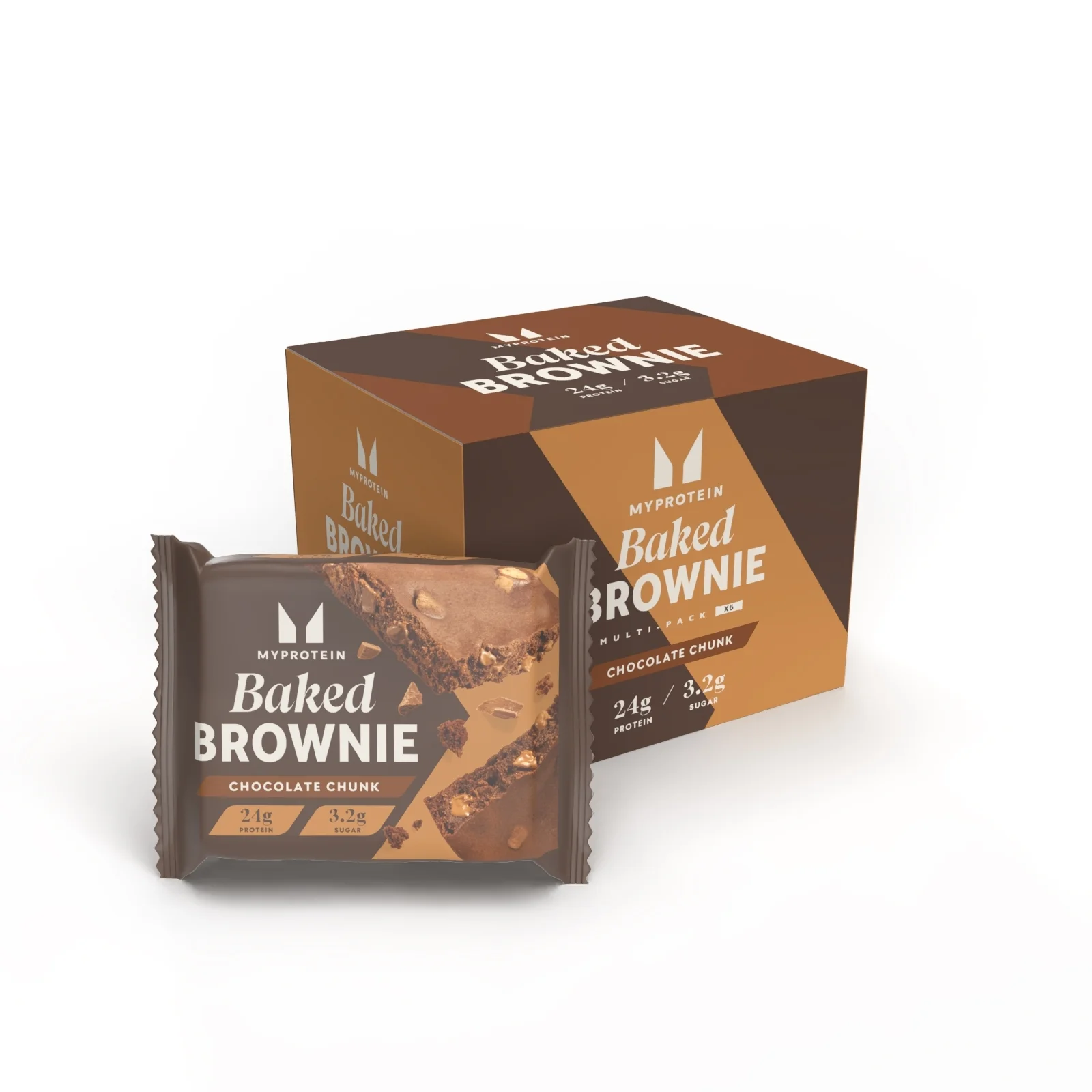 Baked Brownie - 6 x 75g - Chocolate Chunk Εικόνα 1