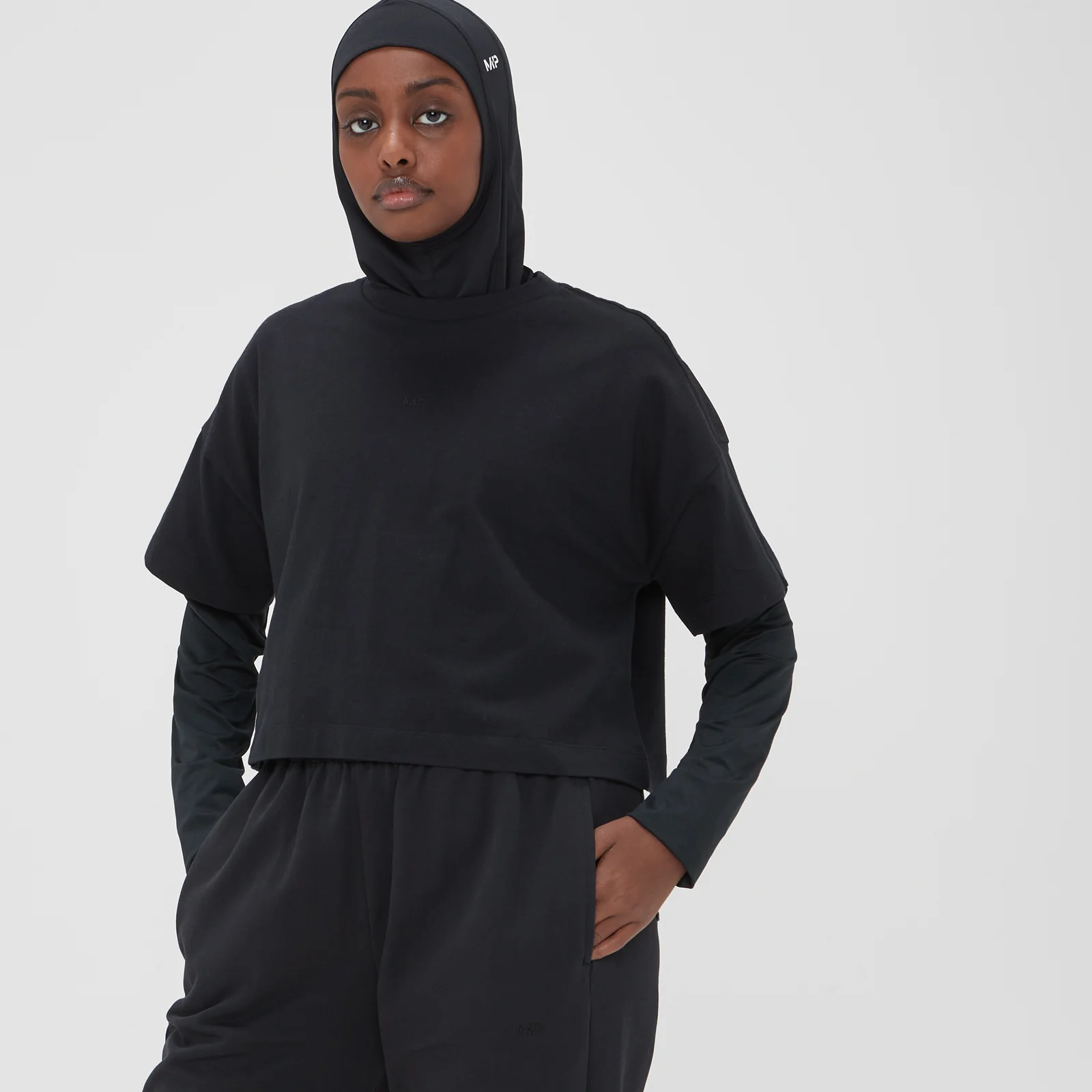 Γυναικείο Μπλουζάκι Cropped MP Adapt - Μαύρο - XXS Εικόνα 1