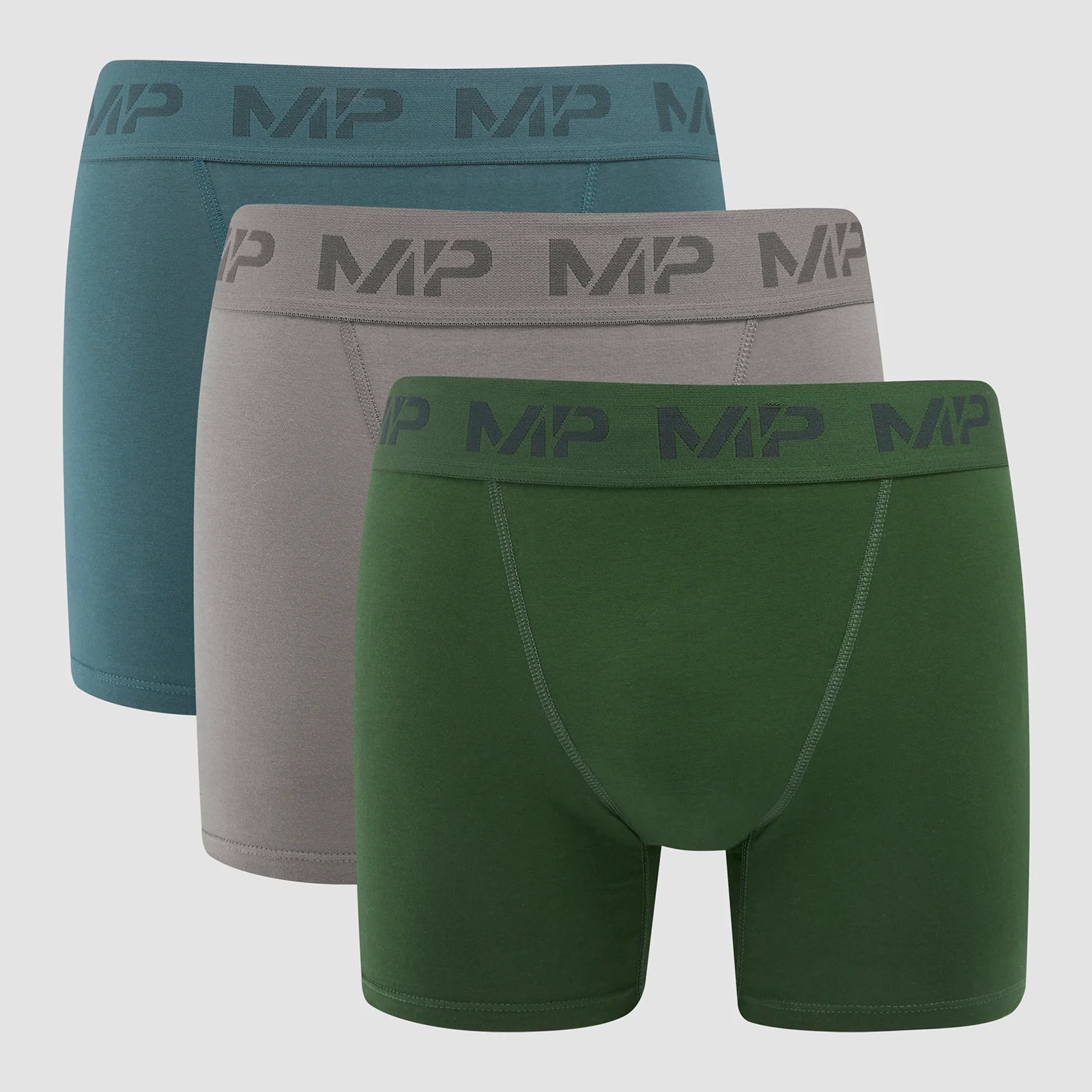 Ανδρικά Μποξεράκια MP (Σετ των 3) Carbon/Smoke Blue/Dark Green - XXS Εικόνα 1