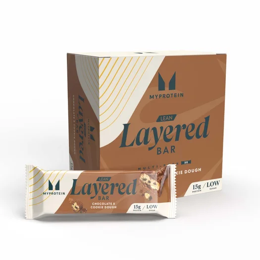 Lean Layered Bar - 6 x 40g - Chocolate and Cookie Dough