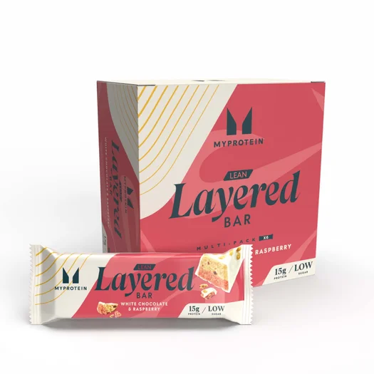 Lean Layered Bar - 6 x 40g - White Chocolate and Raspberry