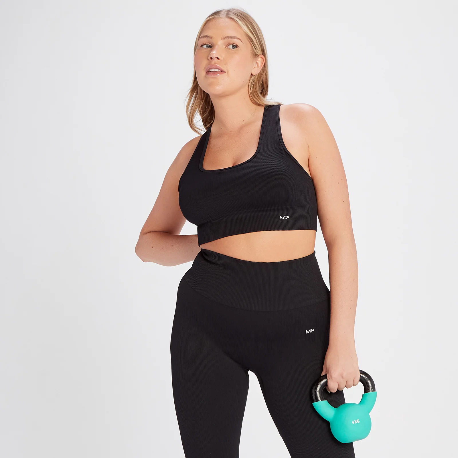 Γυναικείο Σουτιέν MP Tempo Rib Seamless - Μαύρο - XS Εικόνα 1