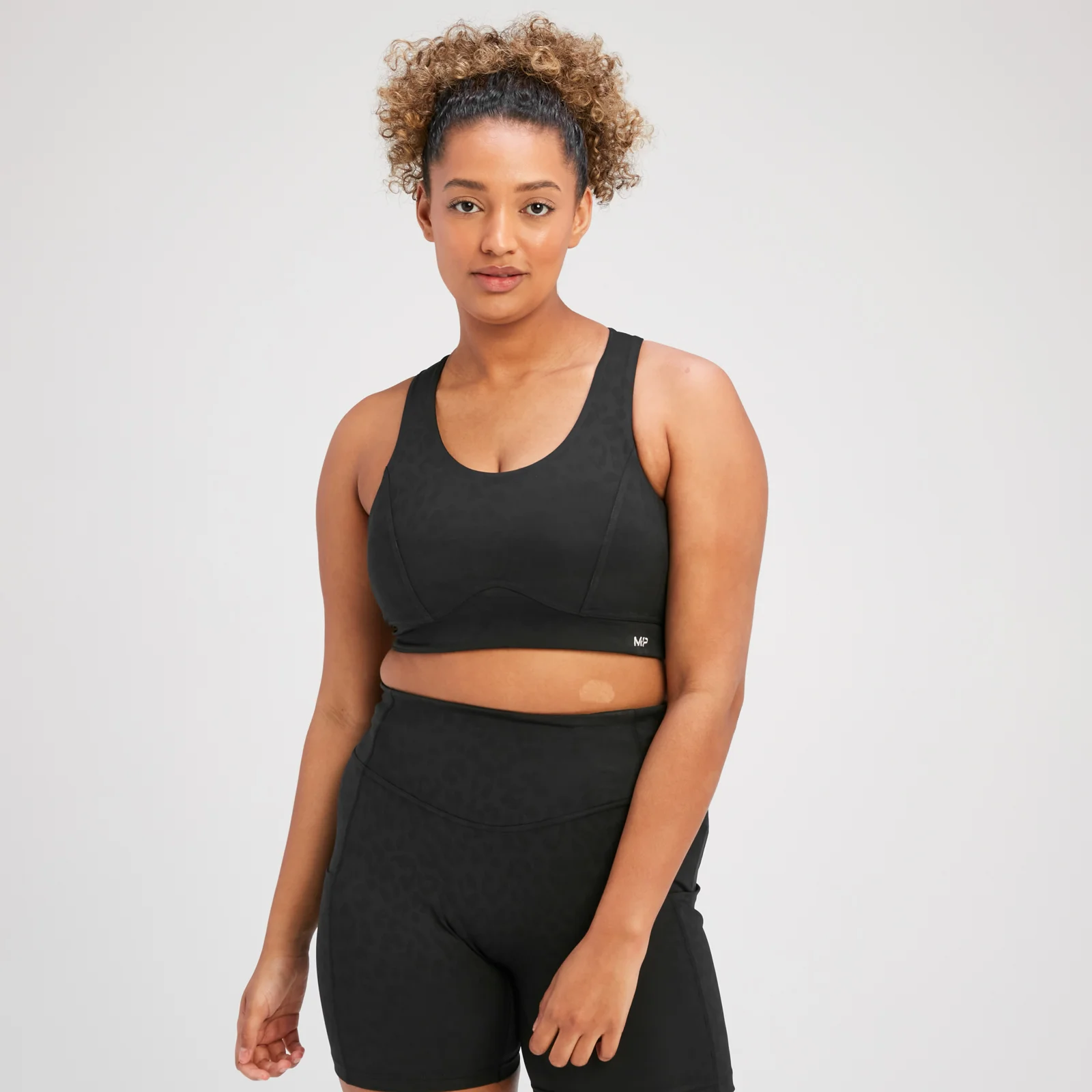 Γυναικείο Αθλητικό Σουτιέν MP Tempo Animal - Μαύρο - XS Εικόνα 1