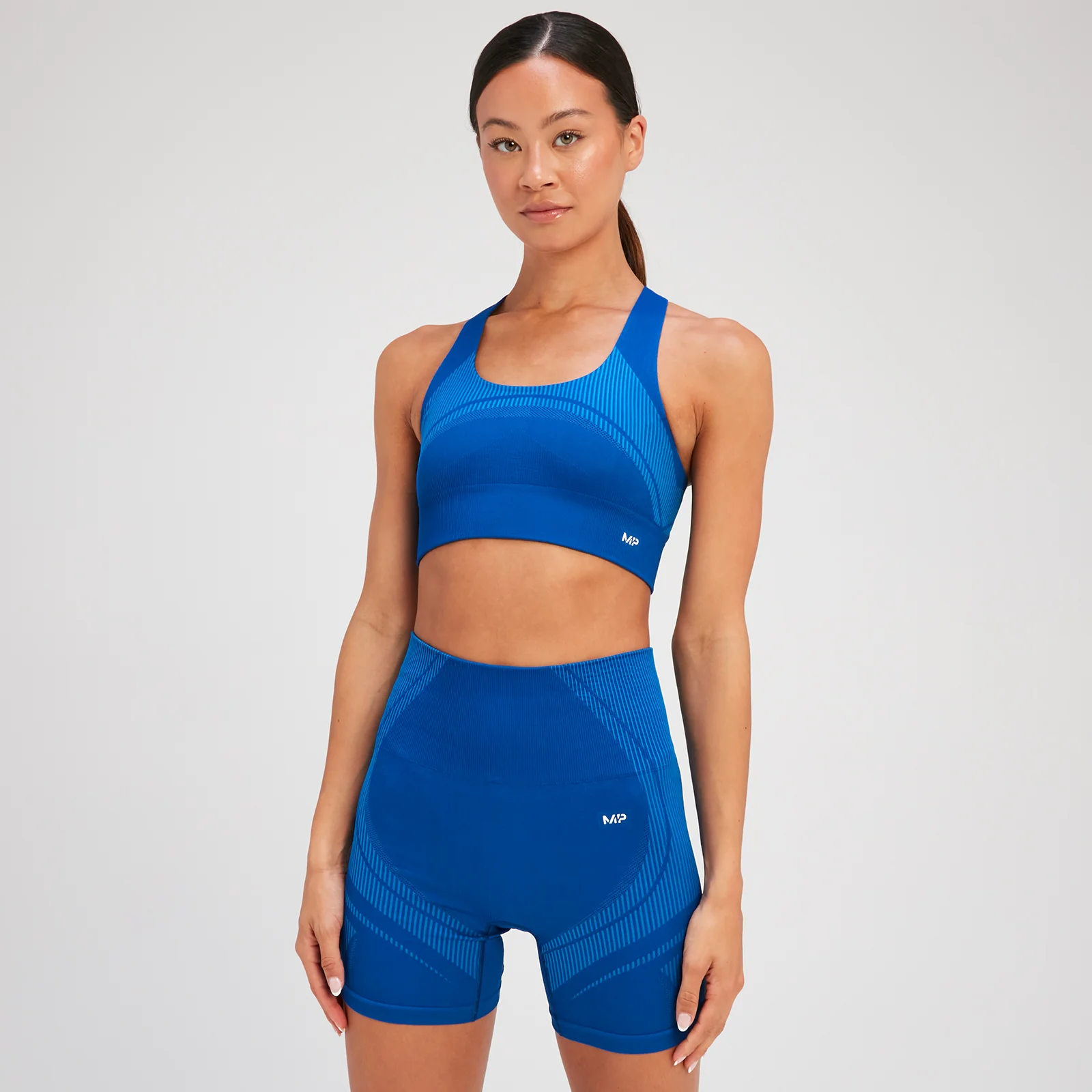 Γυναικείο Αθλητικό Σουτιέν Χωρίς Ραφές MP Tempo Ultra - Surf Blue - XS Εικόνα 1