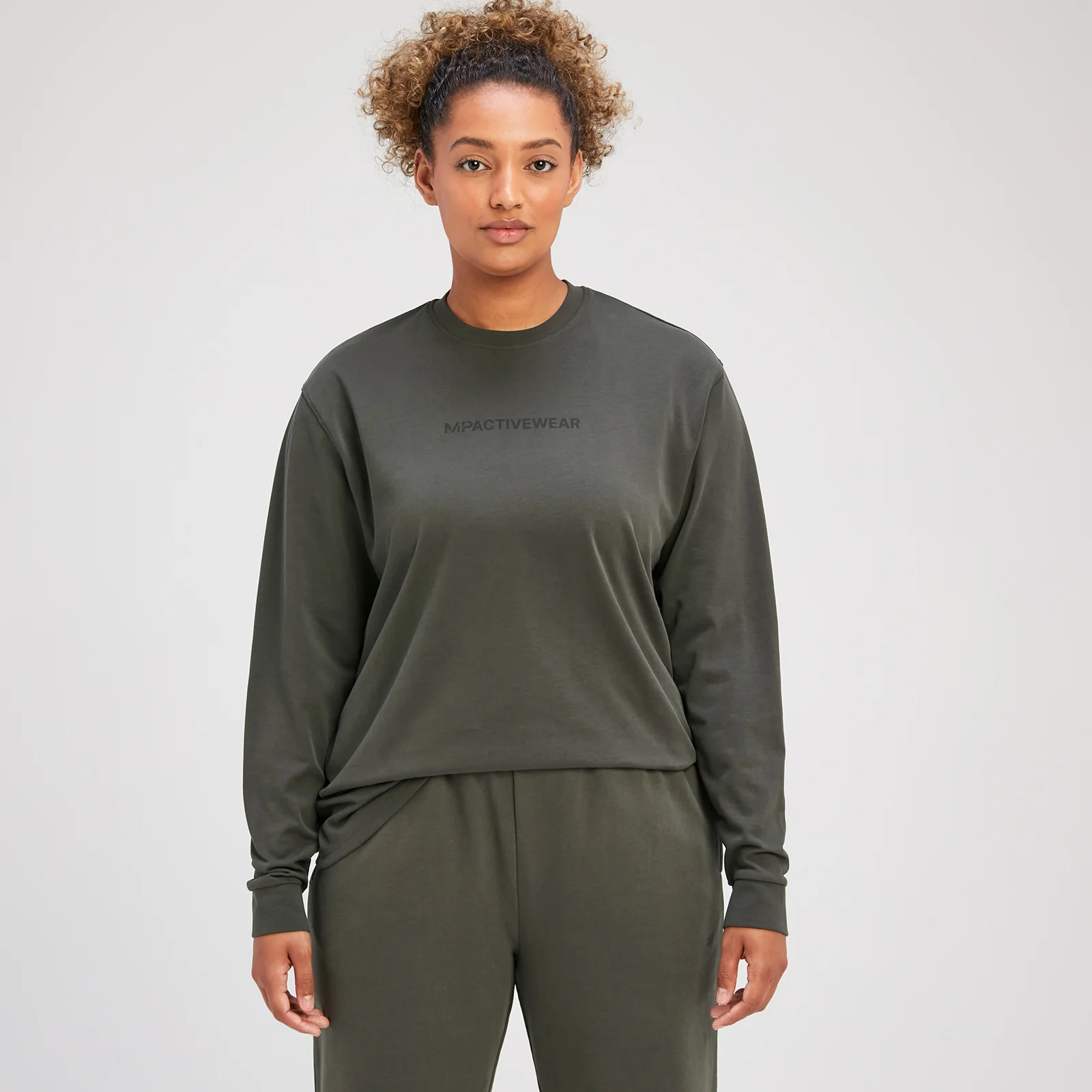 Γυναικείο Μακρυμάνικο Μπλουζάκι Oversized MP Rest Day - Taupe Green - XS Εικόνα 1
