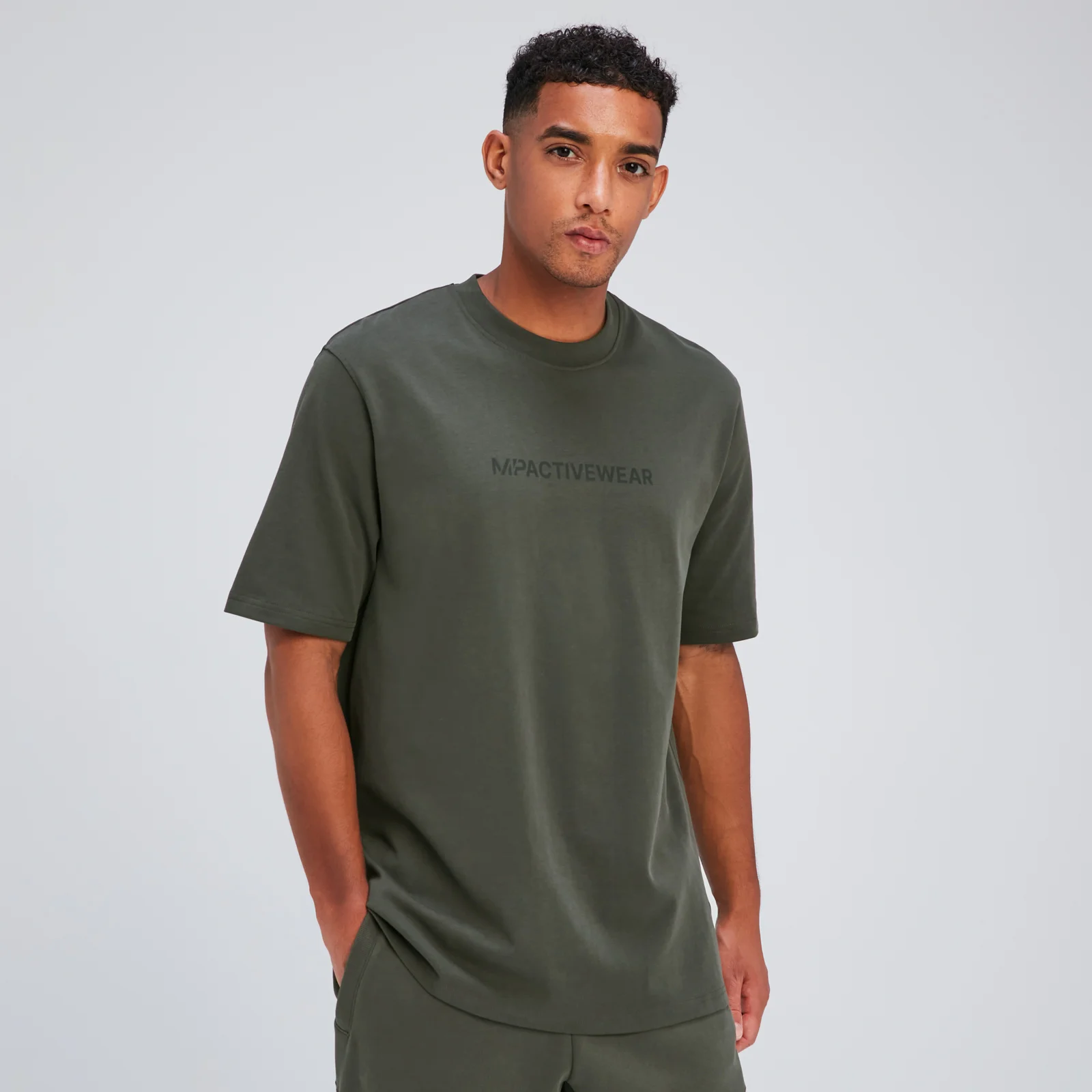 Ανδρικό Μπλουζάκι MP Rest Day Oversized - Taupe Green - XS Εικόνα 1