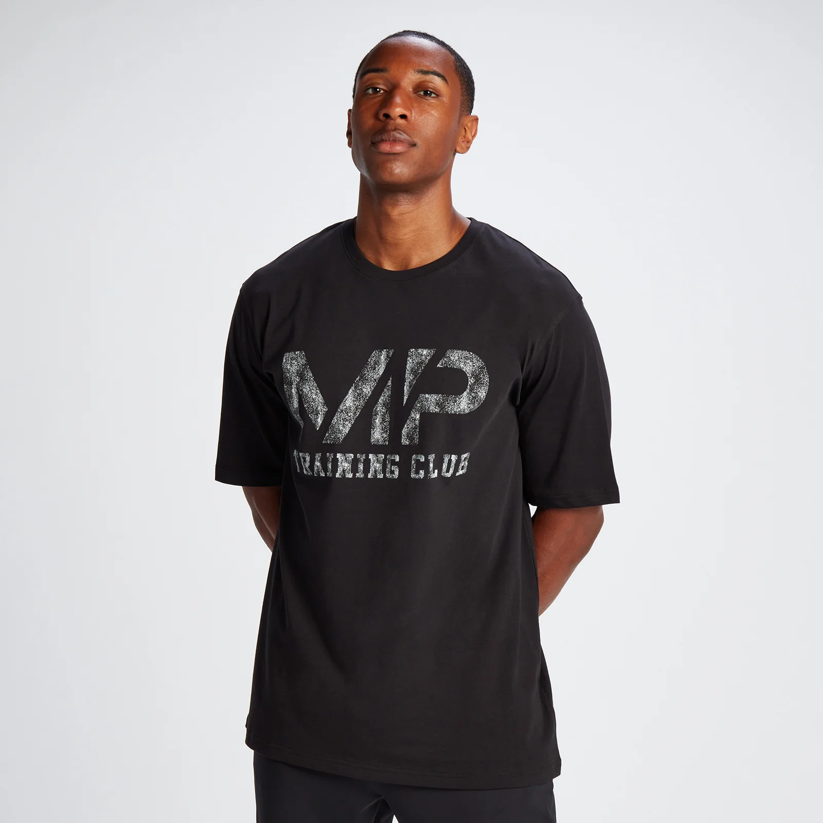 Ανδρικό Βαμβακερό Μπλουζάκι Oversized MP Tempo - Μαύρο - XS Εικόνα 1