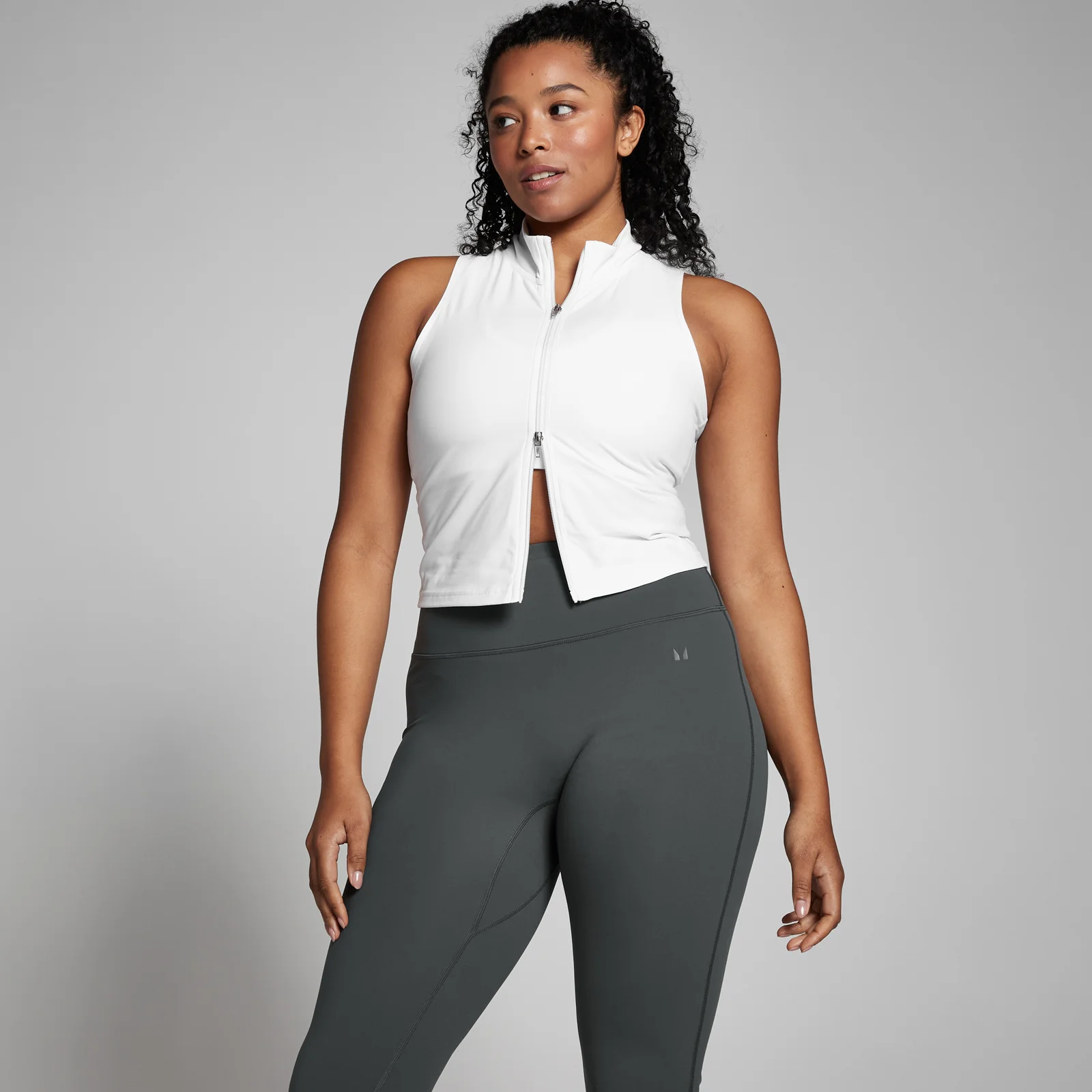 Γυναικείο Αμάνικο με Φερμουάρ MP Tempo - Λευκό - XS Εικόνα 1