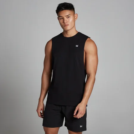 Ανδρικό Tank Top Με Μεγάλο Άνοιγμα στις Μασχάλες MP Rest Day - Μαύρο