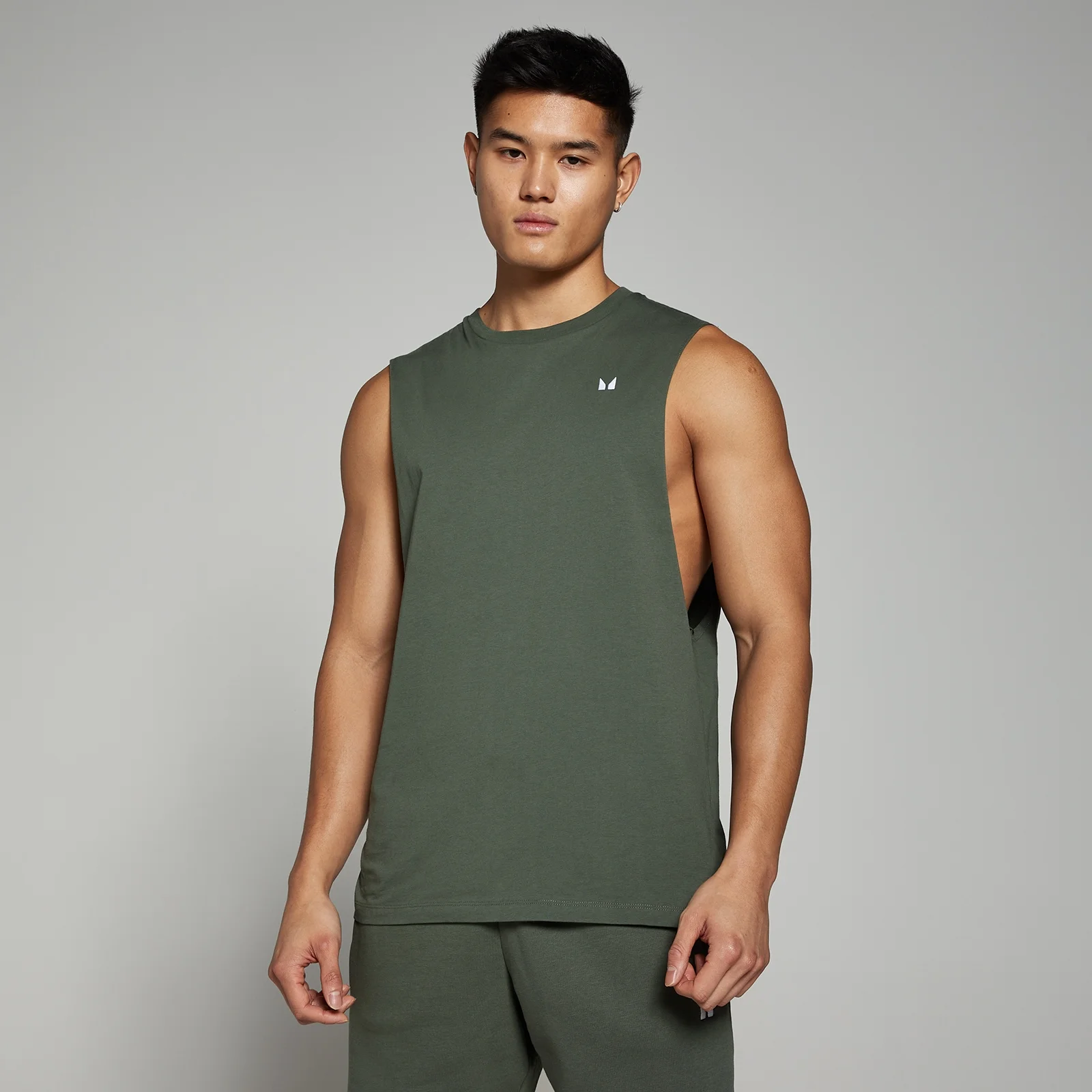 Ανδρικό Tank Top Με Μεγάλο Άνοιγμα στις Μασχάλες MP Rest Day - Thyme - XS Εικόνα 1