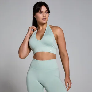 Γυναικείο Αθλητικό Σουτιέν Halter Χωρίς Ραφές MP Tempo - Fresh Mint - Size L